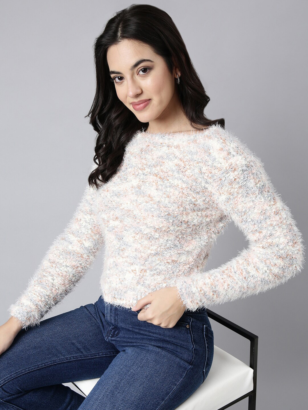 

SHOWOFF Floral Top, Cream