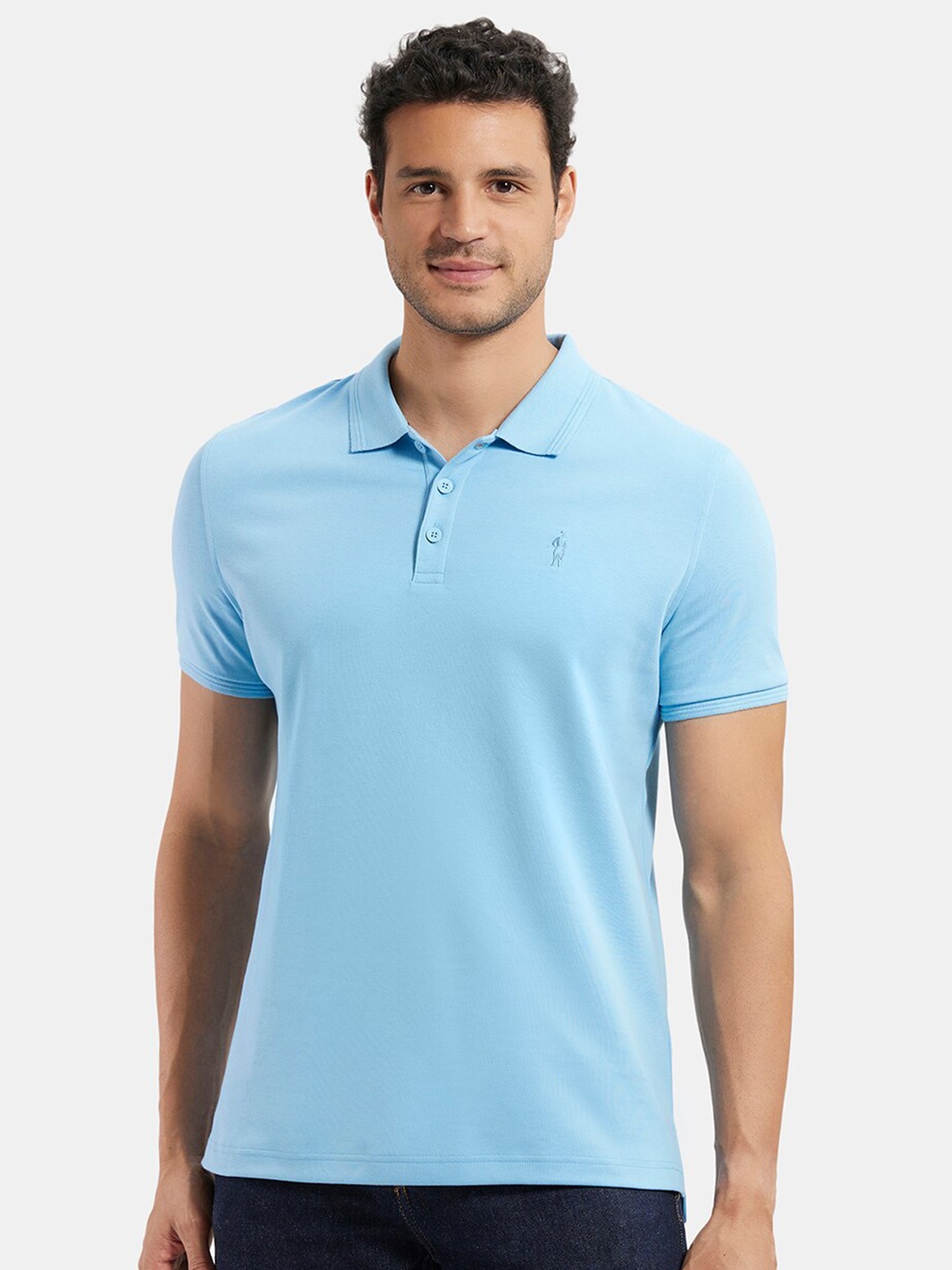 

Jockey Athleisure Polo Collar Short Sleeves Regular T-shirt, Blue