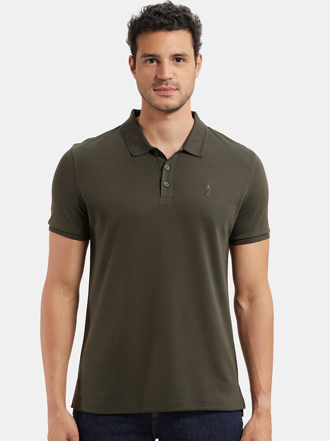 

Jockey Athleisure Polo Collar Short Sleeves Sports T-shirt, Olive