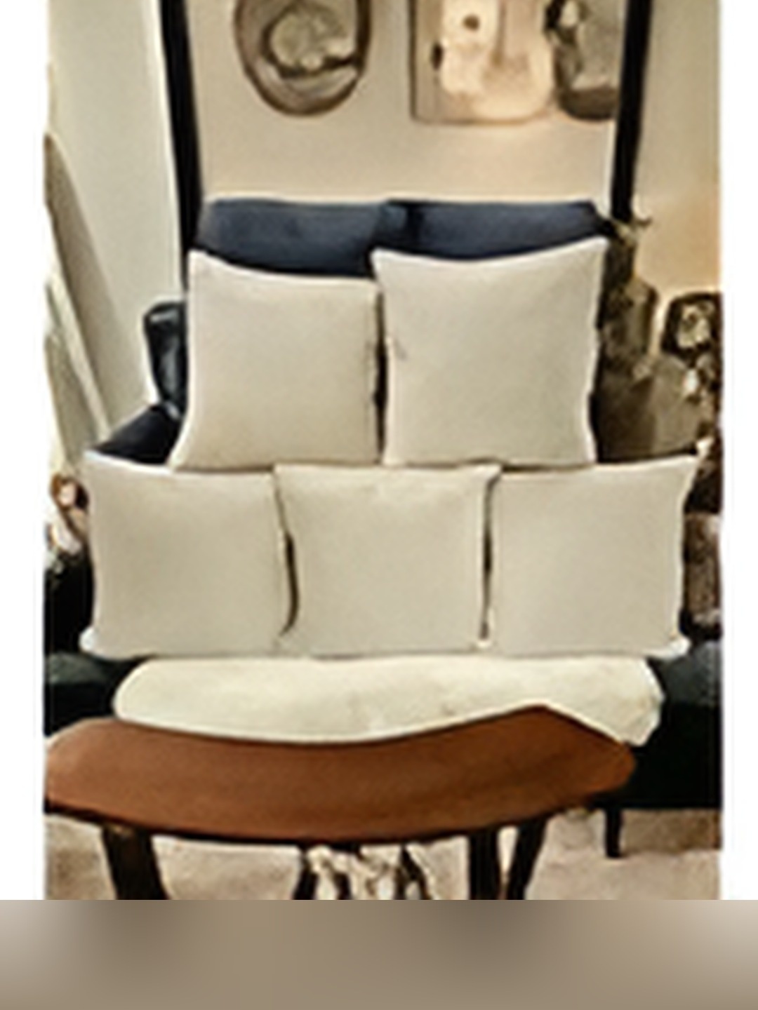 

CASA-NEST Beige Woollen Cushion Covers