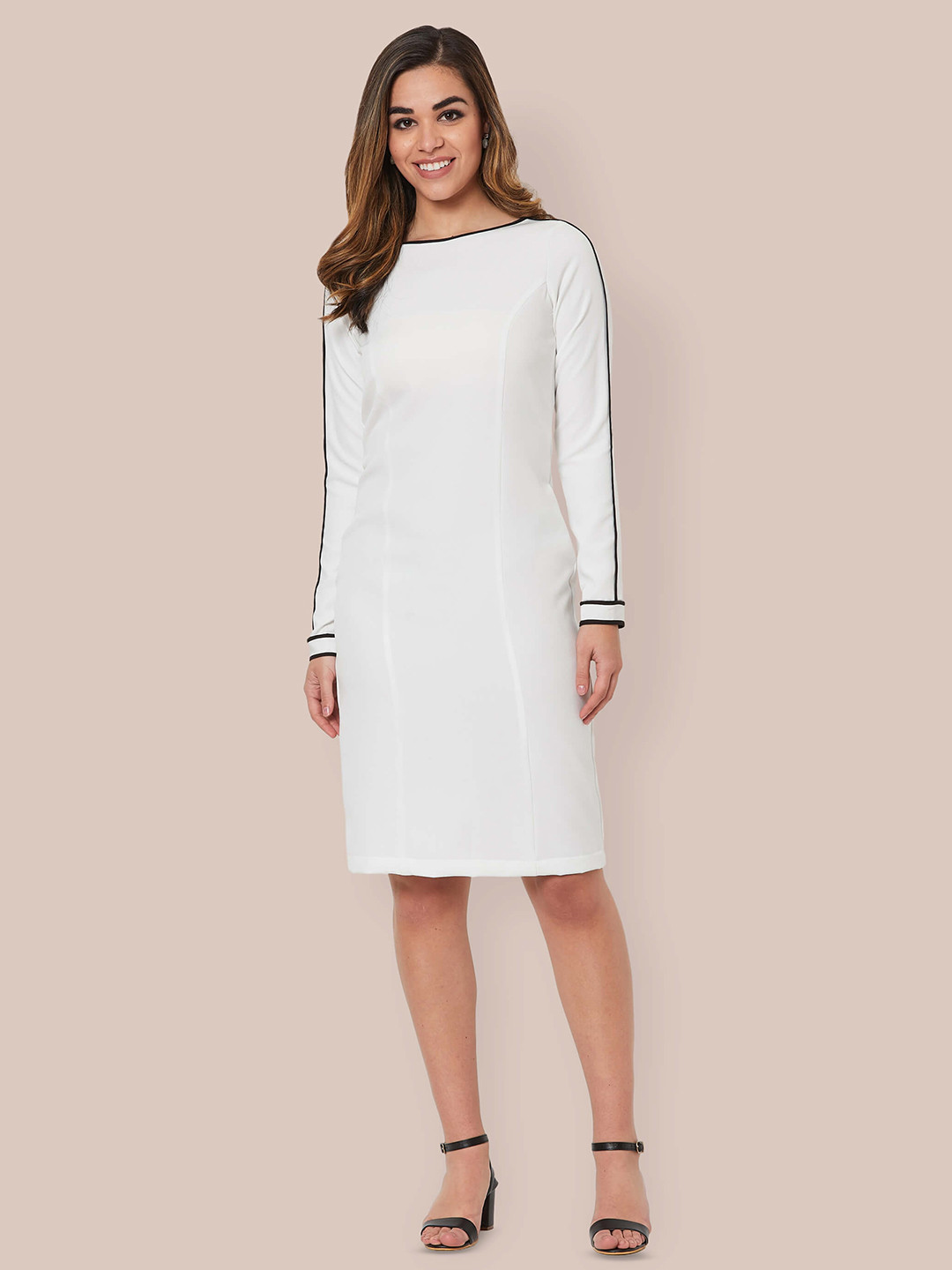 

SALT ATTIRE Formal Sheath Dress, White