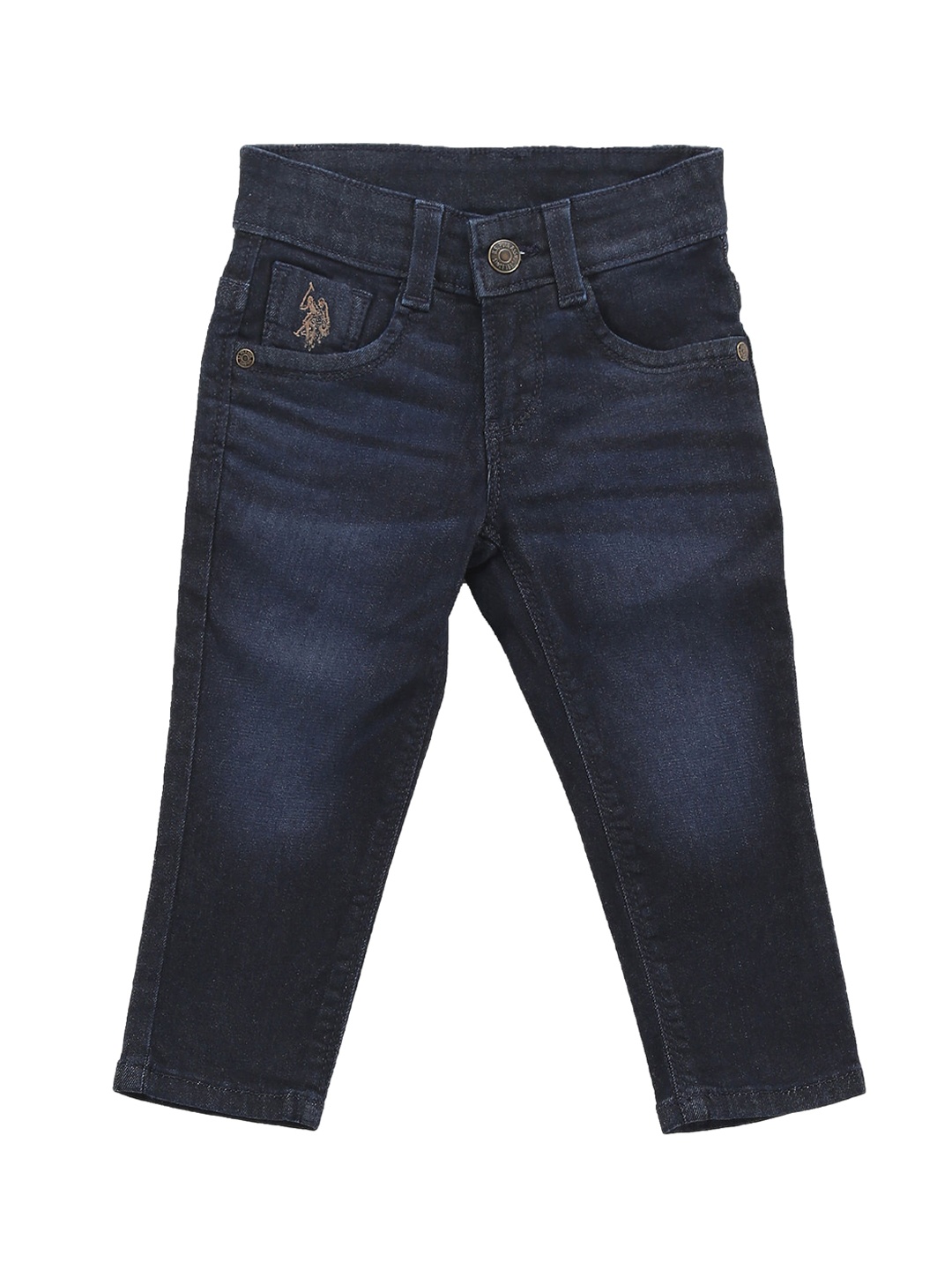 

U.S. Polo Assn. Kids Boys Classic Slim Fit Light Fade Stretchable Jeans, Navy blue