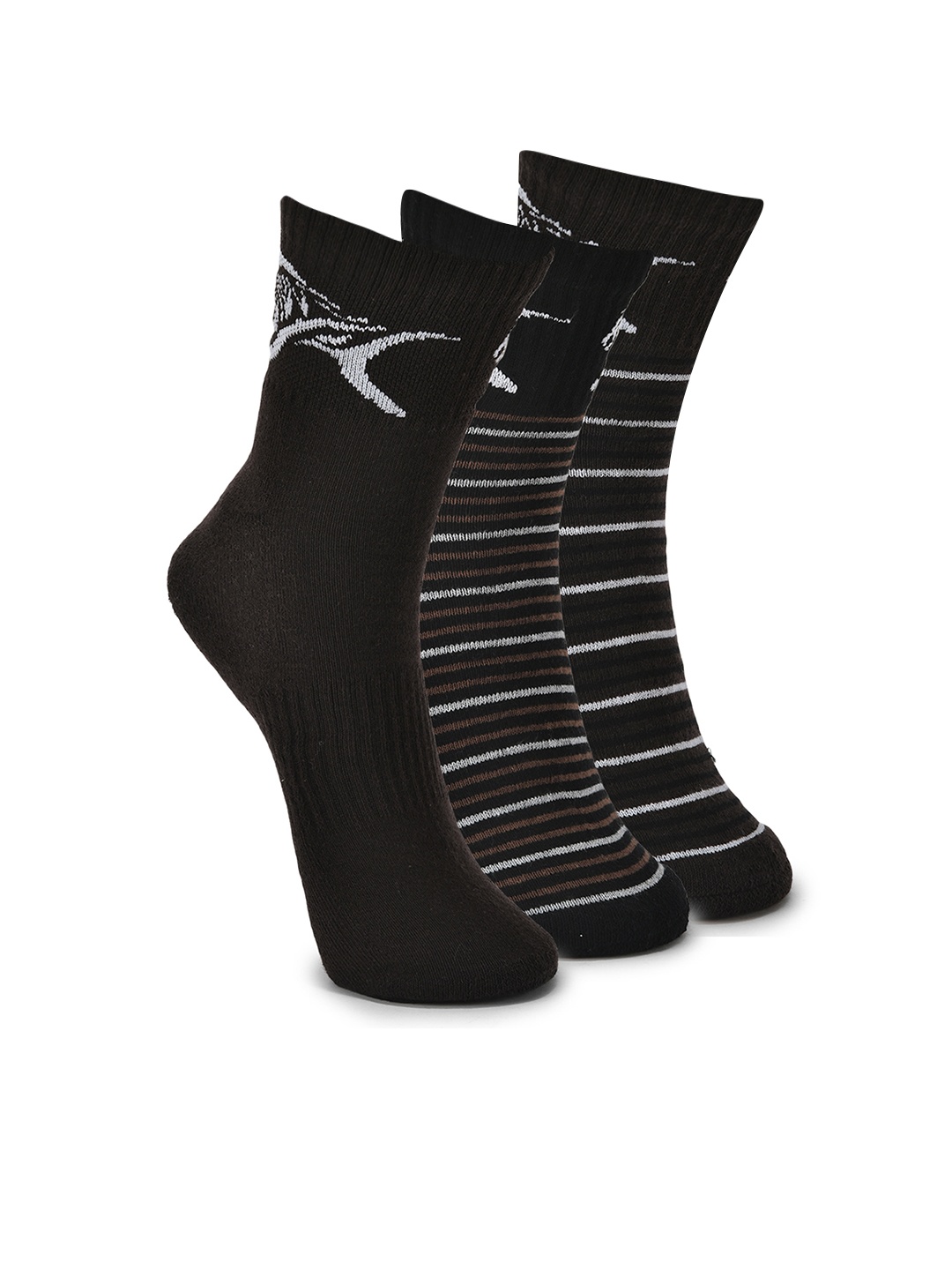 Shiv Naresh Pack of 3 Cotton Socks, Black