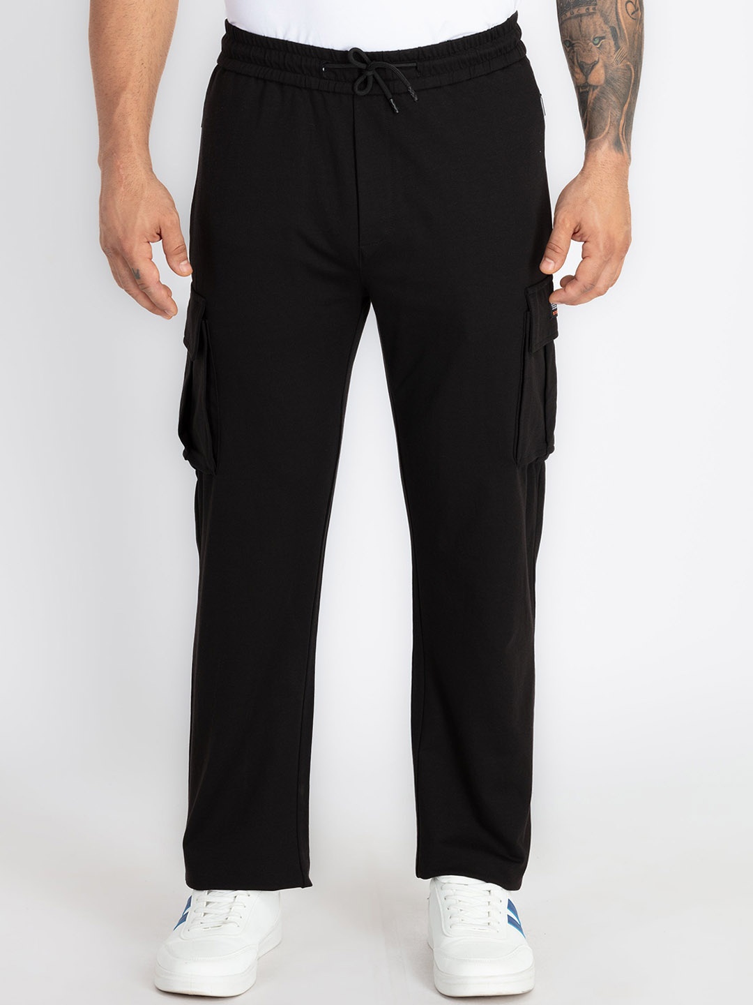 

Status Quo Men Straight-Fit Track Pants, Black