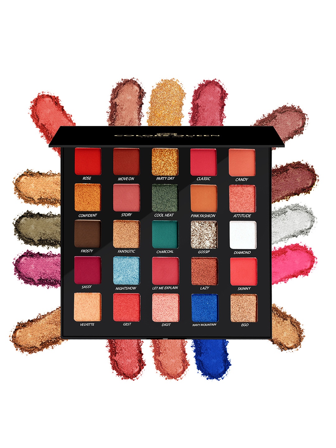 Colors Queen Divine Smudge Free Eyeshadow Palette - Shade 01, Pink
