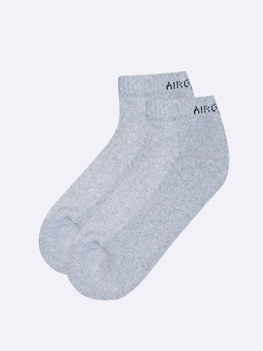 

AIR GARB Pure Cotton Breathable Low Ankle-Length Socks, Grey