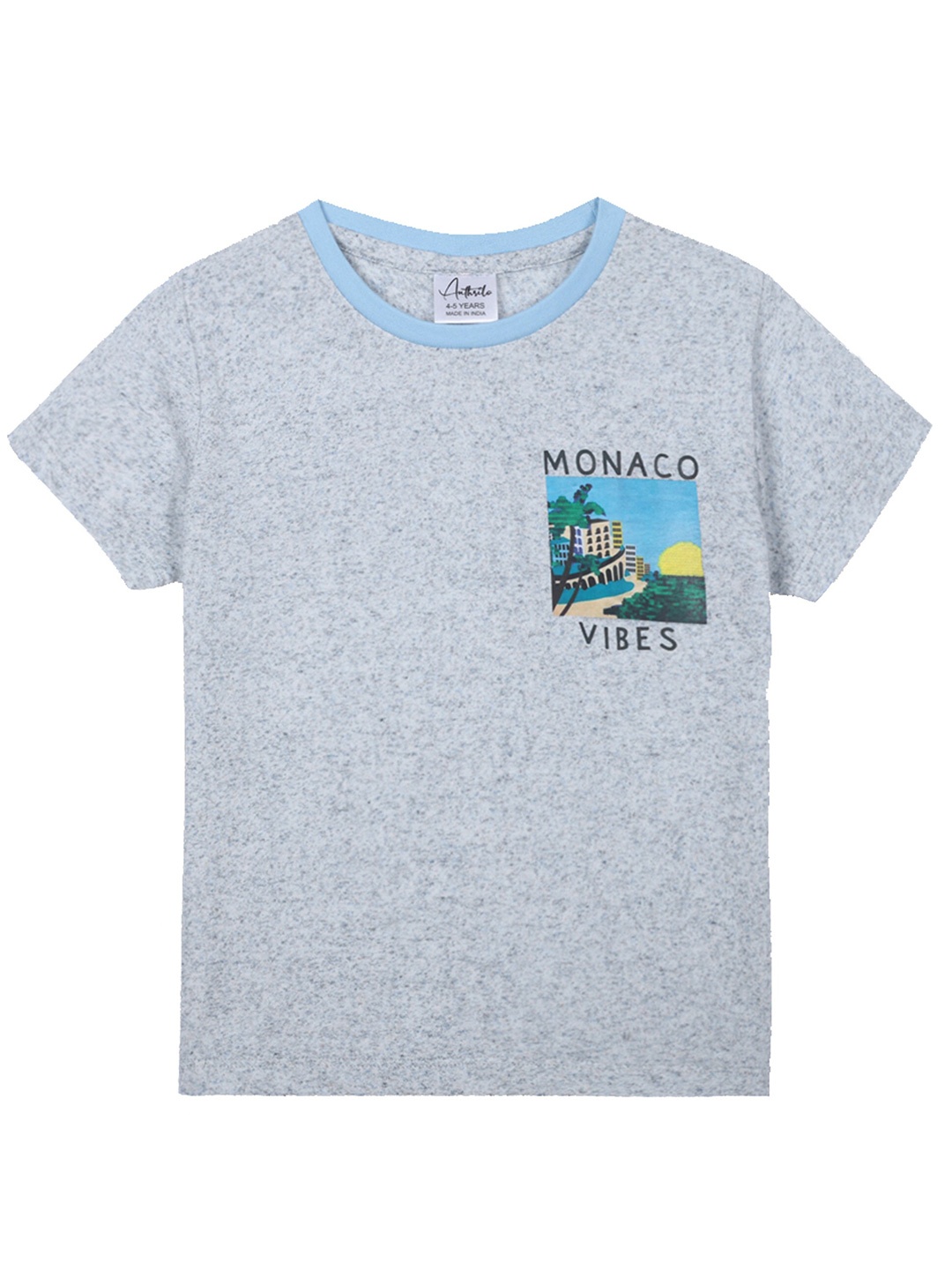 

Anthrilo Boys Graphic Printed Cotton Casual T-shirt, Blue