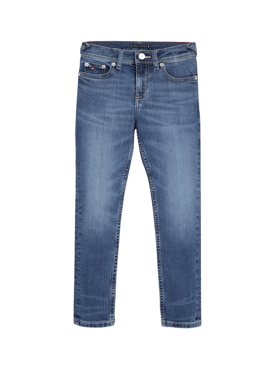 

Tommy Hilfiger Boys Fashion Slim Fit Mid-Rise Clean Look Jeans, Blue