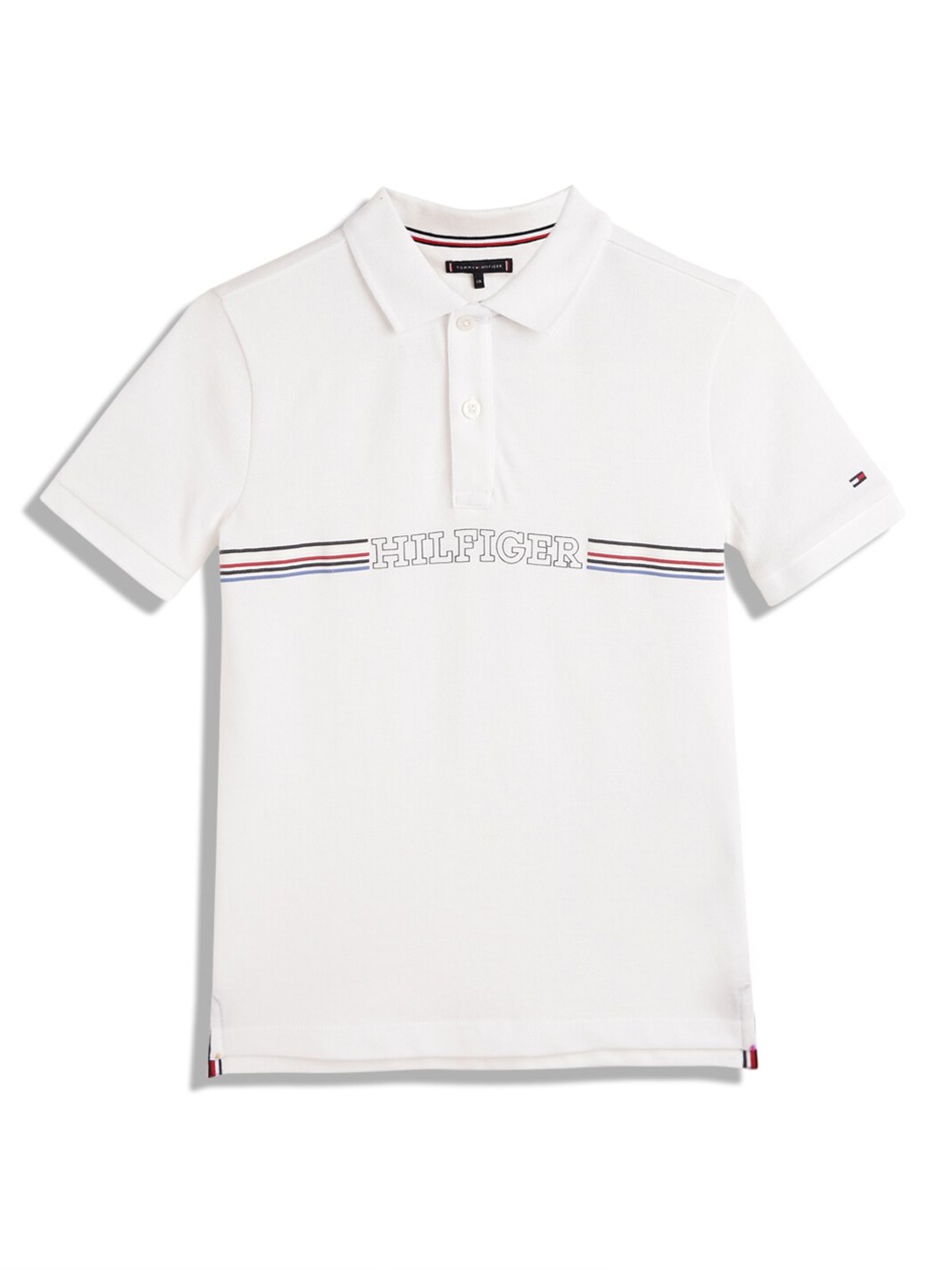 

Tommy Hilfiger Boys Polo Collar Pure Cotton T-shirt, White