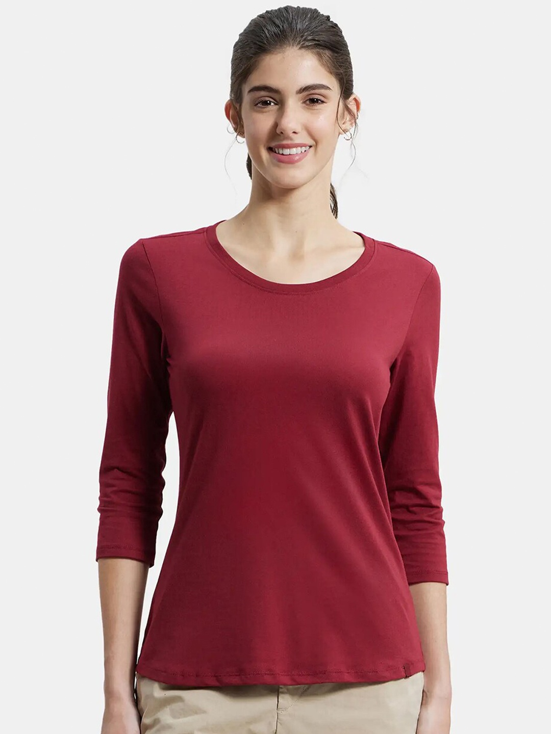 

Jockey Women Pockets T-shirt, Red