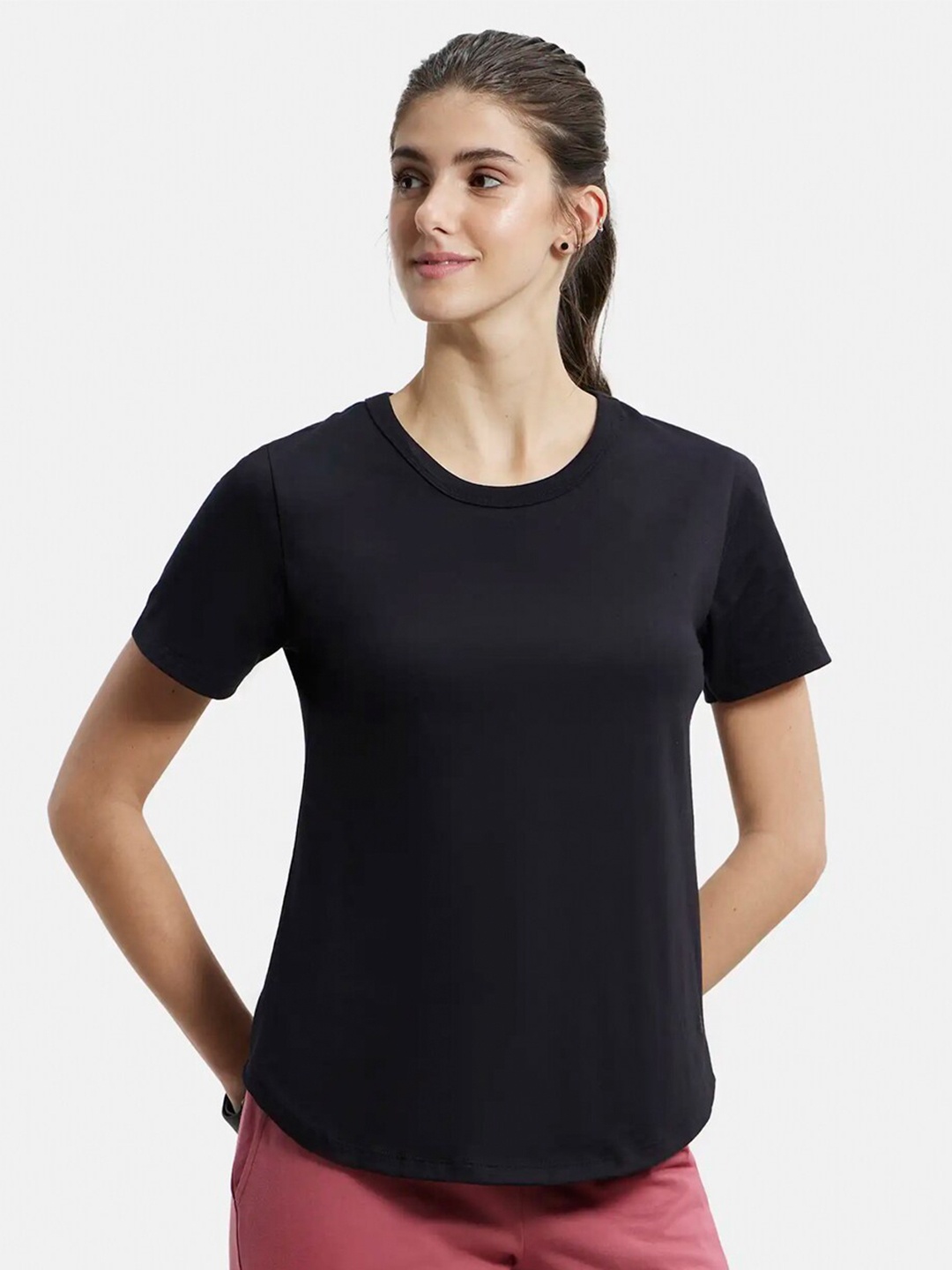 

Jockey Round Neck Relaxed Fit T-shirt, Black