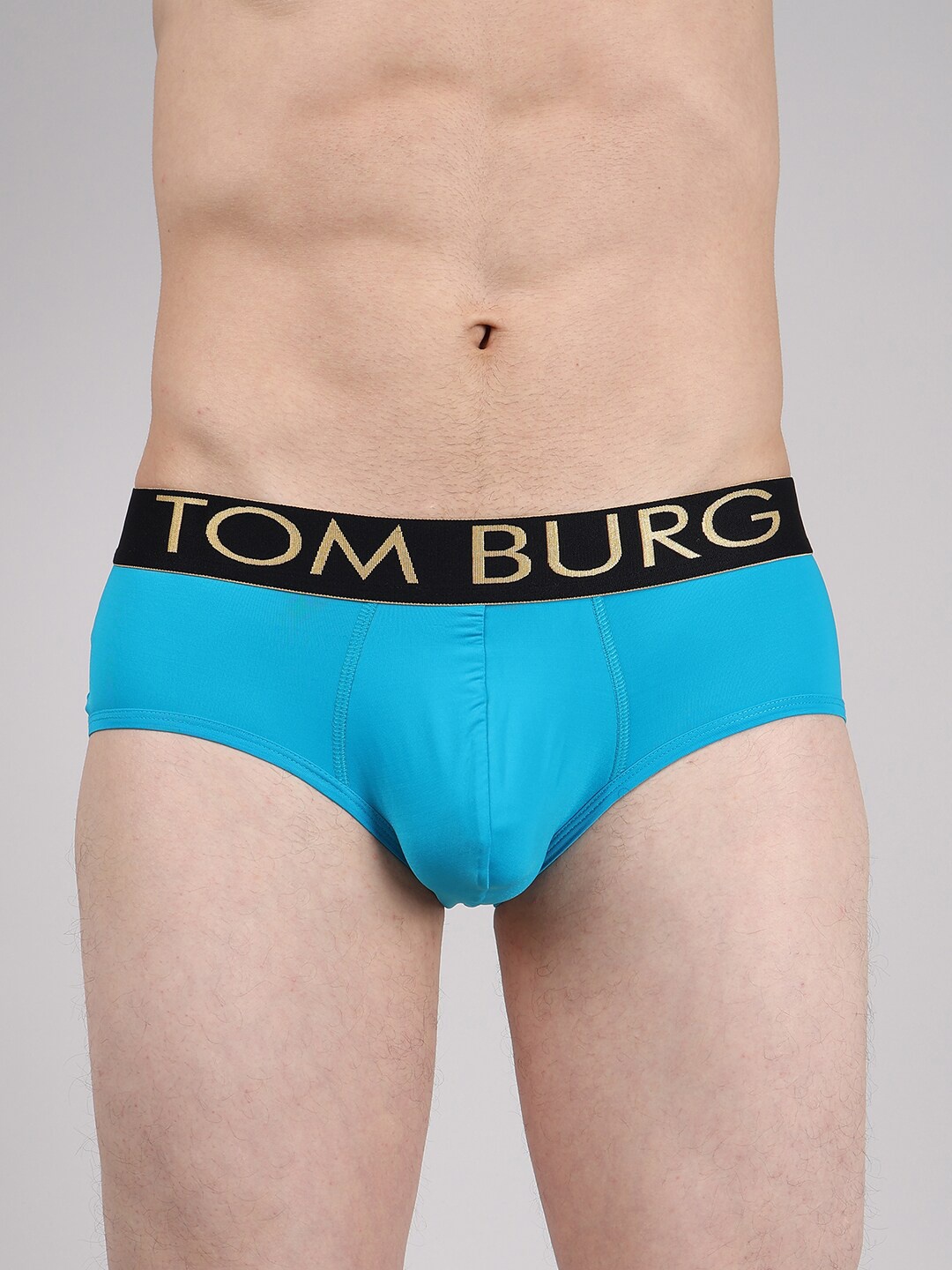 

TOM BURG Brand Logo Details Basic Anti-Odour Briefs NB01Tnew, Teal