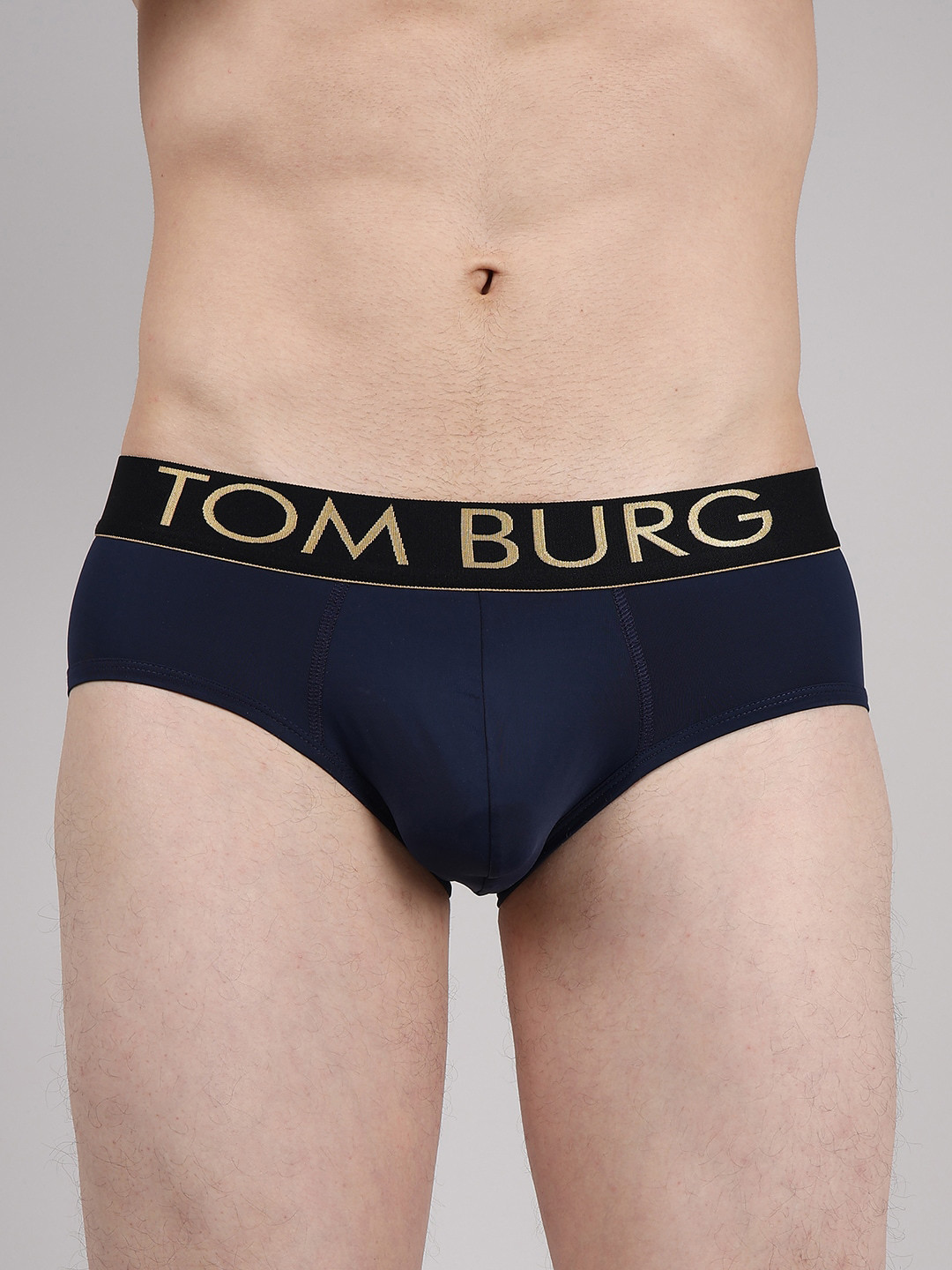 

TOM BURG Ultrasoft Waistband Mid-Rise Basic Briefs NB01Nnew, Navy blue