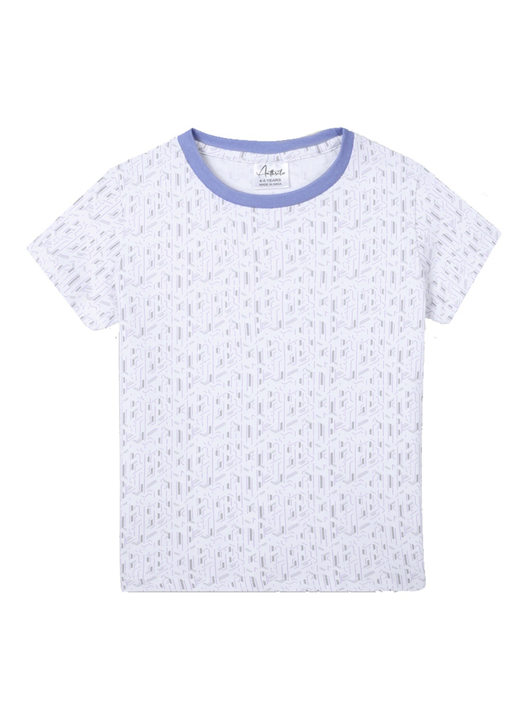 

Anthrilo Infant Boys Printed Cotton T-shirt, White