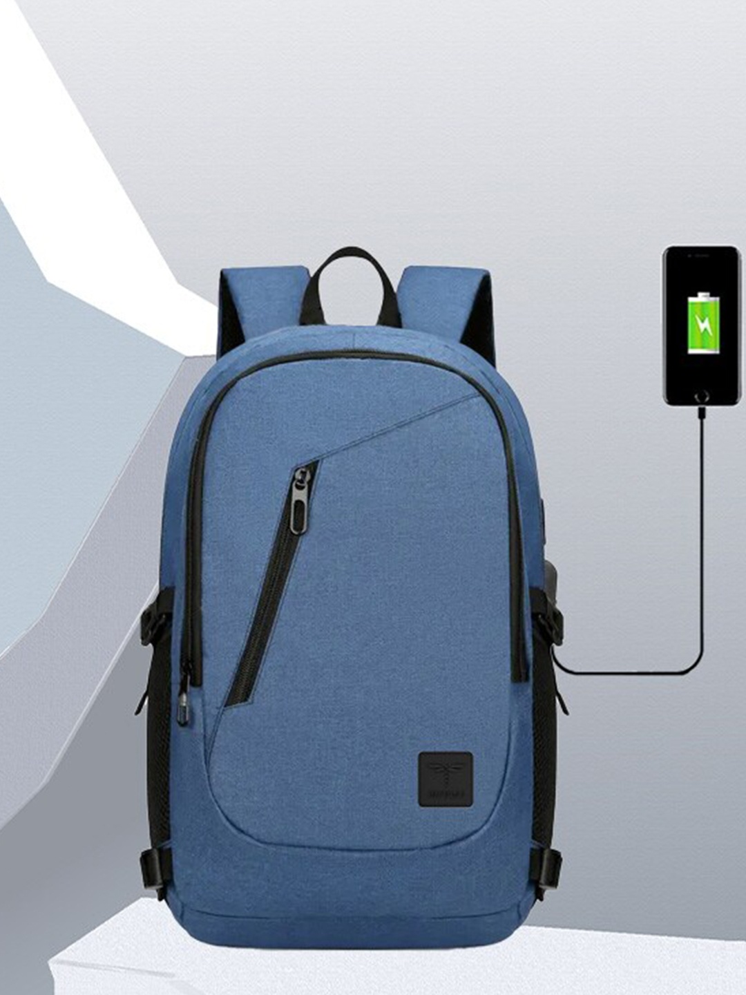 

Impulse Unisex Medium Backpack with Compression Straps, Blue