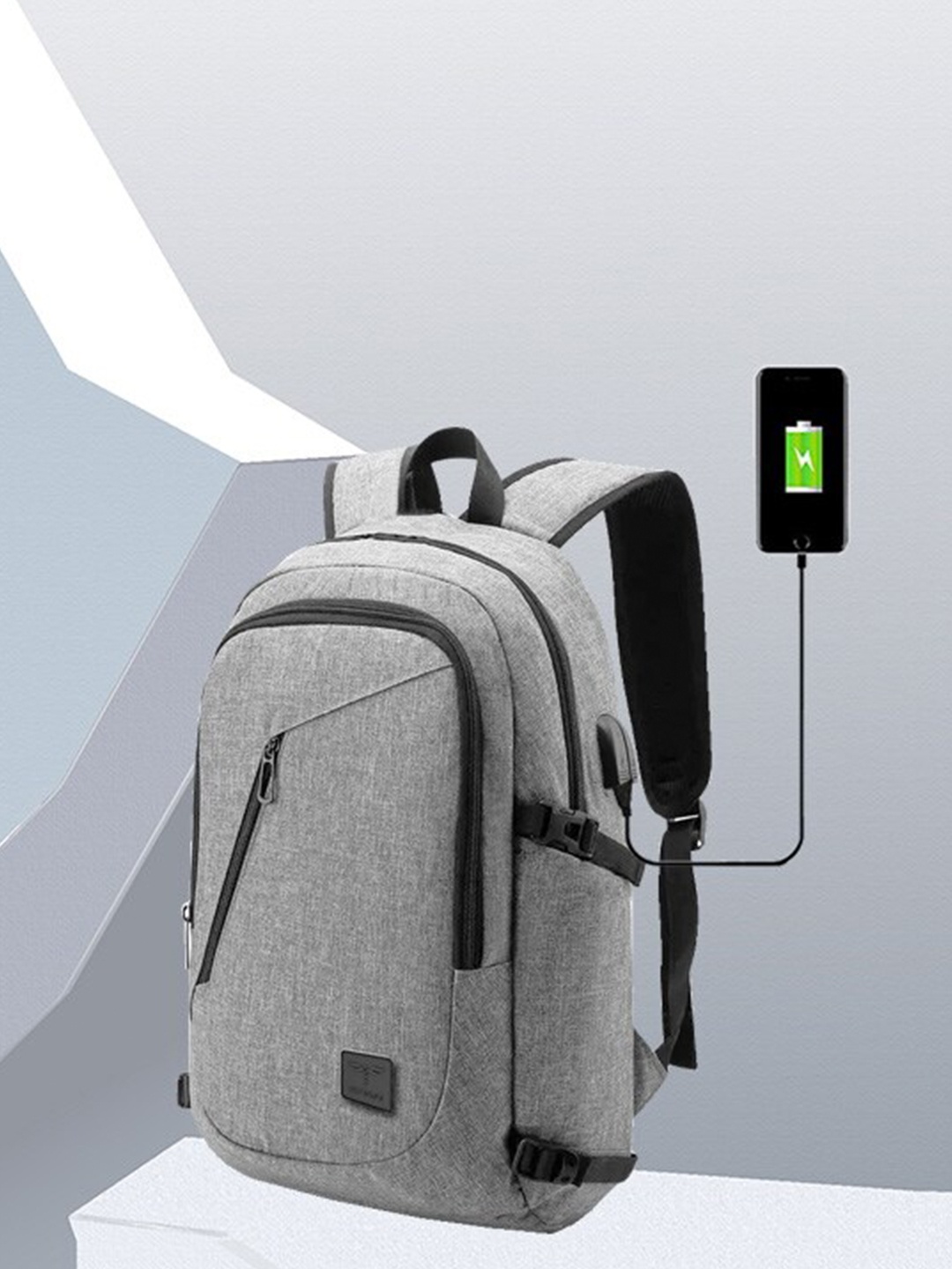 

Impulse Unisex Backpack With Compression Straps Up to 16 inch, Grey