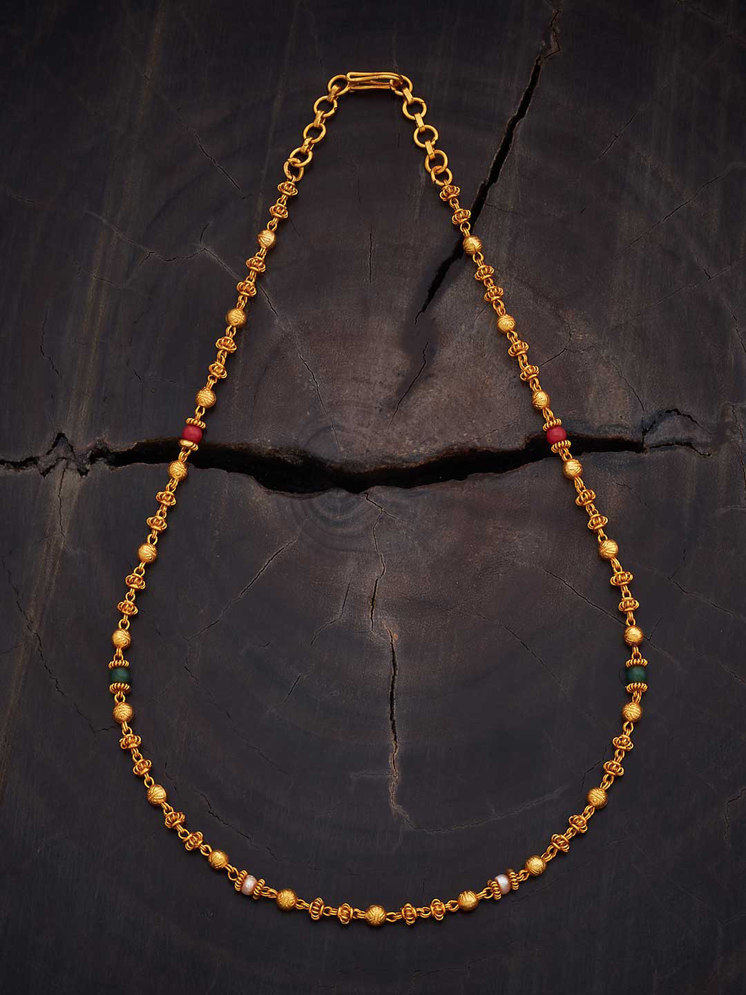 

Kushal's Fashion Jewellery 92.5 Sterling Silver Gold-Plated Temple Chain