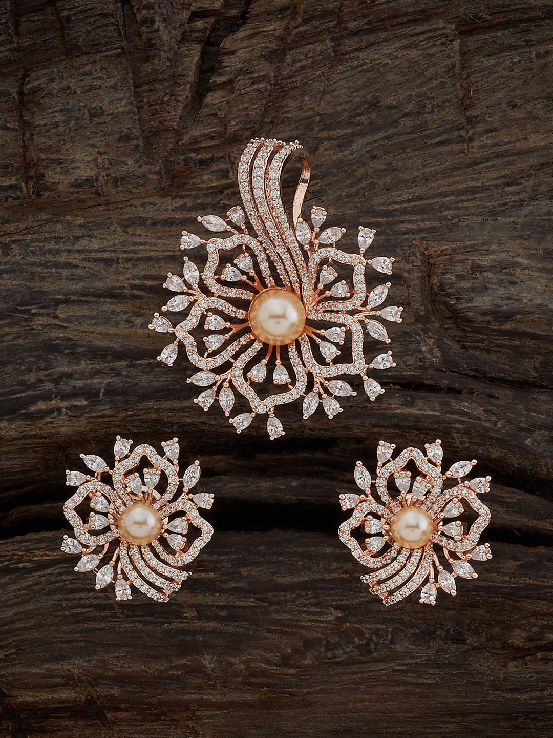 

Kushal's Fashion Jewellery Rose Gold-Plated Jewellery Set