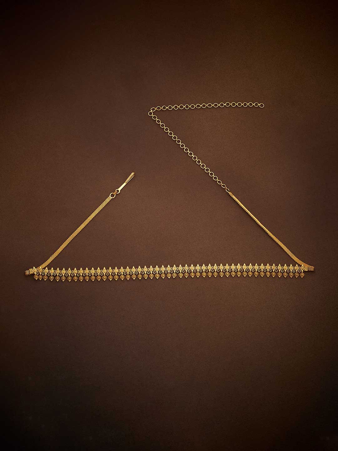 

Kushal's Fashion Jewellery Gold Plated Waist Chain Saree Accessory