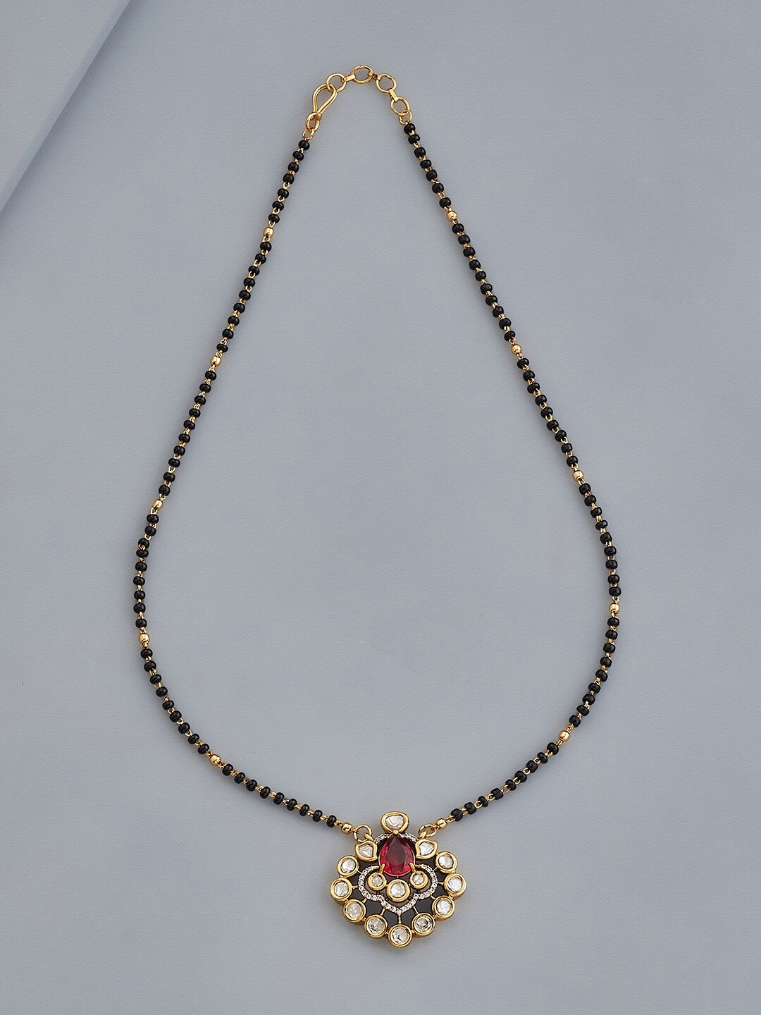 

Kushal's Fashion Jewellery Artificial Stones and Beads Mangalsutra, Gold