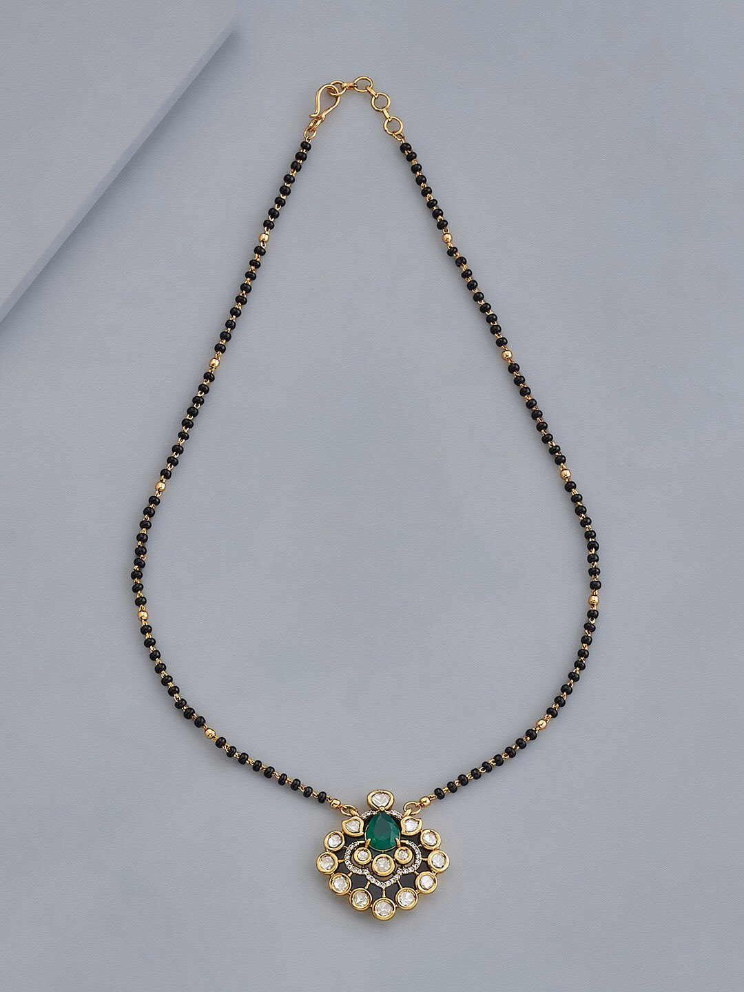 

Kushal's Fashion Jewellery Artificial Stones and Beads Mangalsutra, Gold