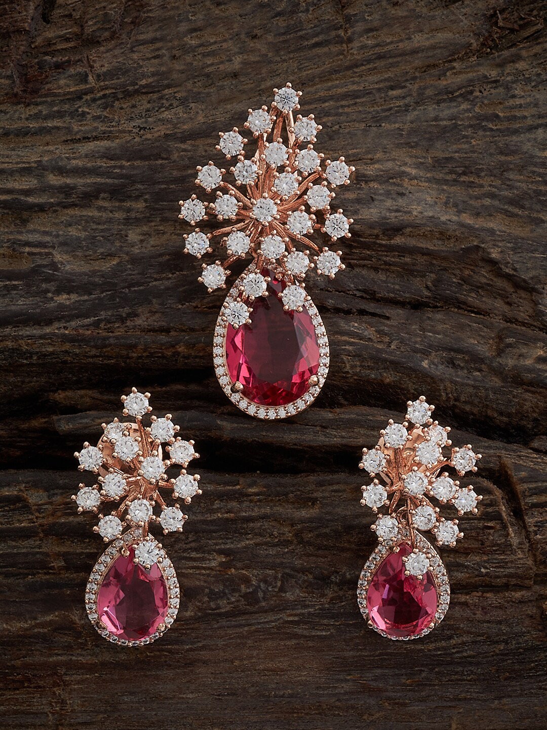 

Kushal's Fashion Jewellery Rose Gold-Plated Jewellery Set