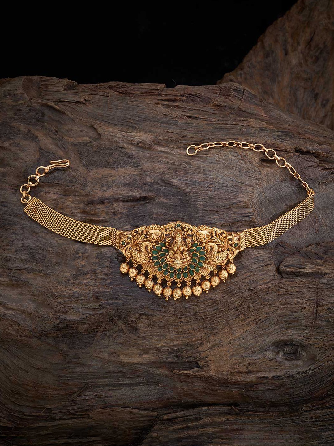 

Kushal's Fashion Jewellery Gold-Plated Stone-Studded Armlet Bracelet
