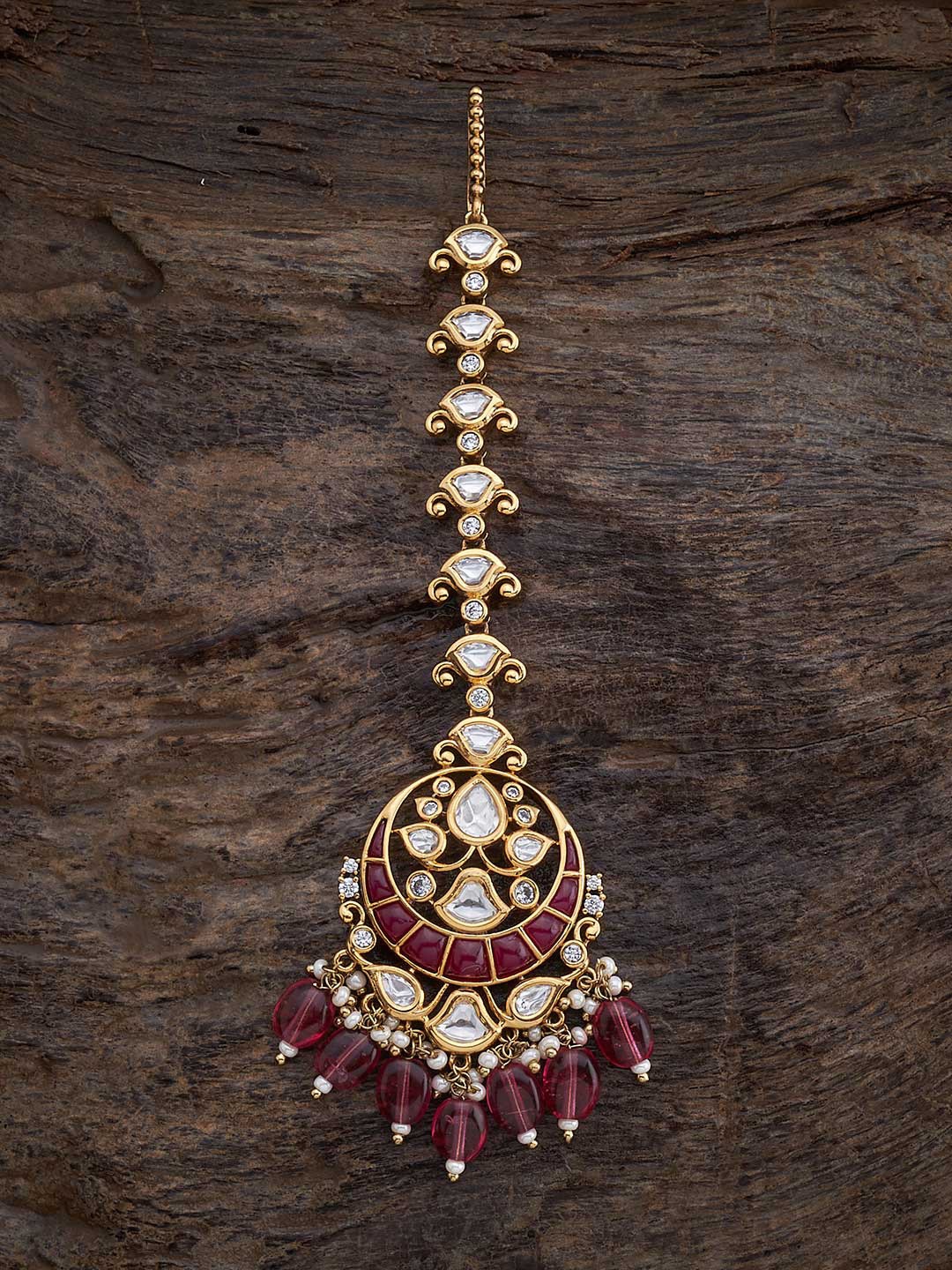 

Kushal's Fashion Jewellery Kundan Studded Maang Tikka, Gold