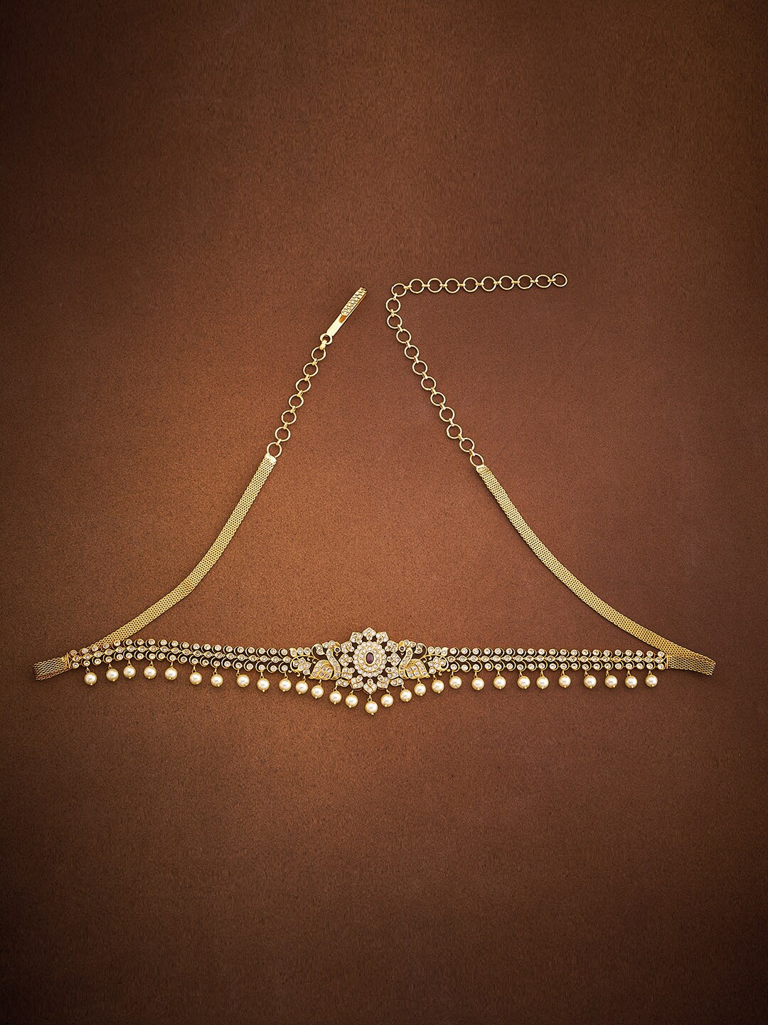 

Kushal's Fashion Jewellery Gold Plated Waist Chain Saree Accessory
