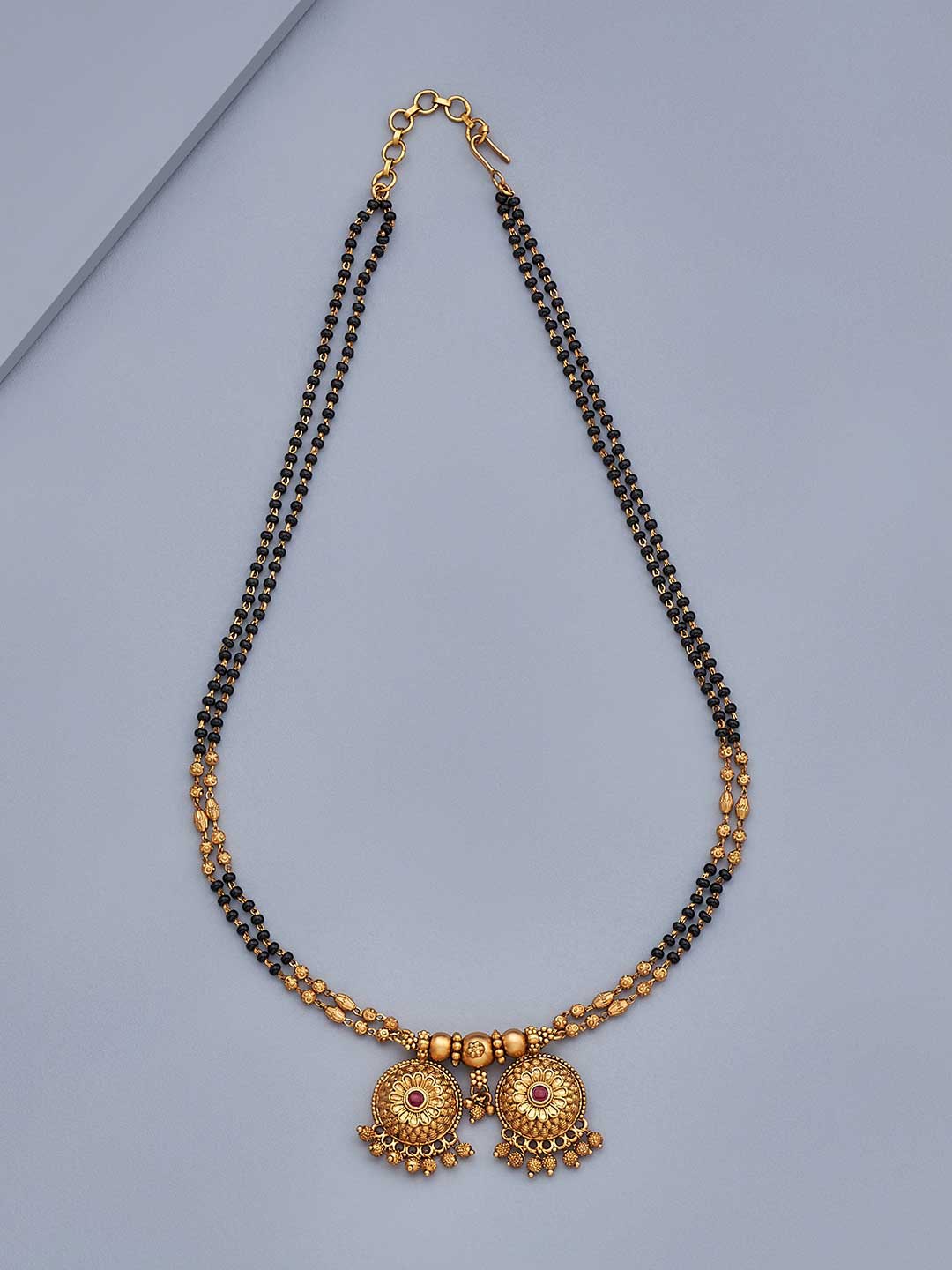 

Kushal's Fashion Jewellery Antique Beads Mangalsutra, Gold