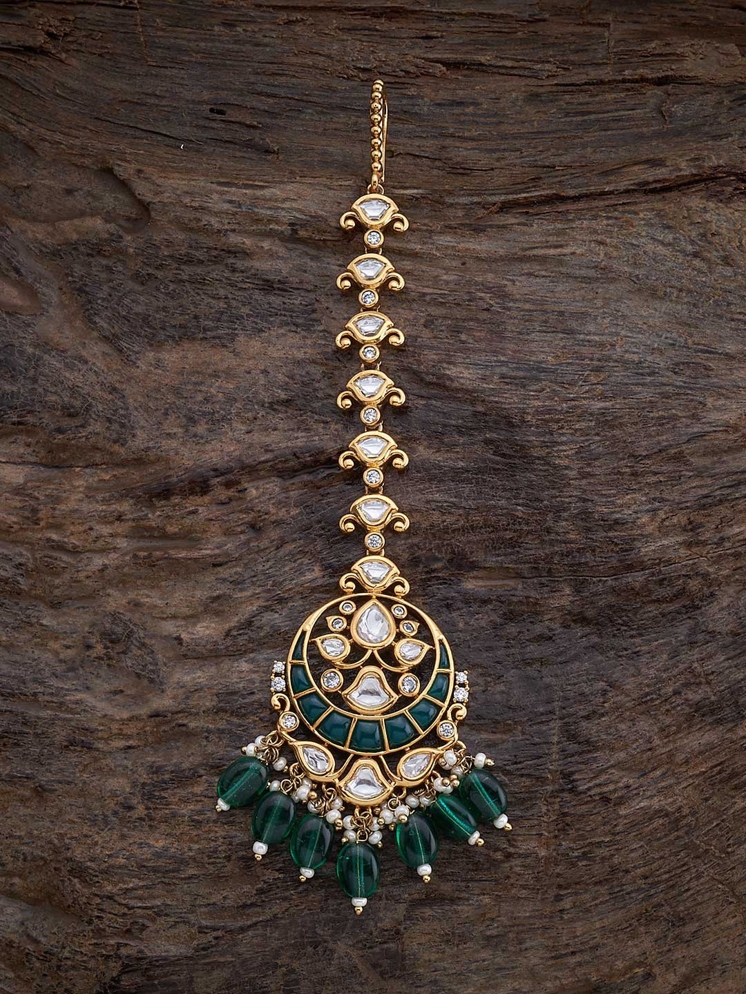 

Kushal's Fashion Jewellery Kundan Studded Maang Tikka, Gold