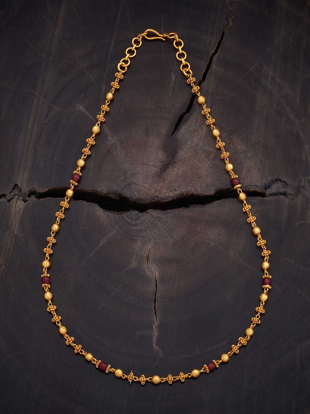 

Kushal's Fashion Jewellery 92.5 Sterling Silver Gold-Plated Temple Chain