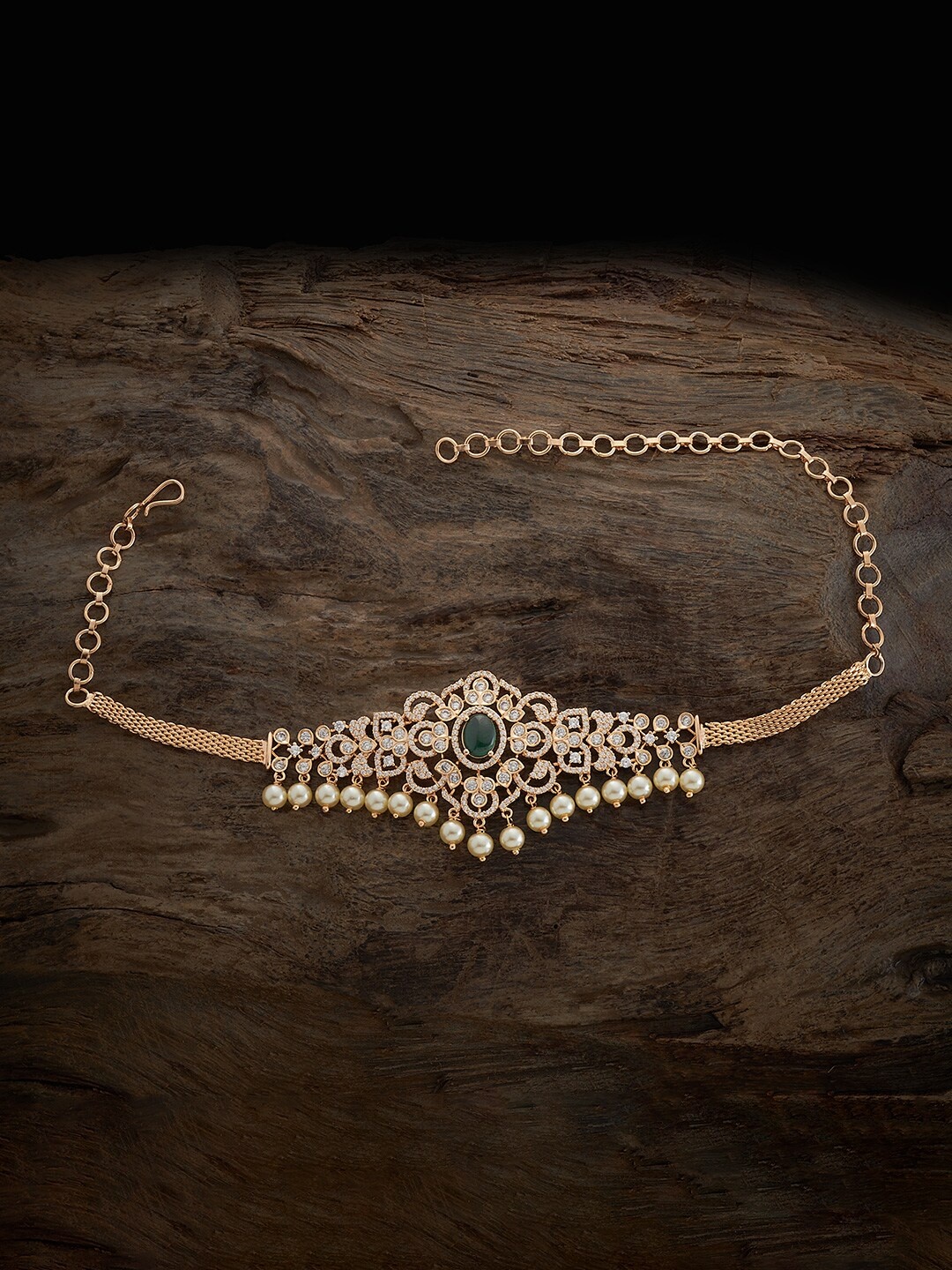 

Kushal's Fashion Jewellery Women Cubic Zirconia Gold-Plated Armlet Bracelet