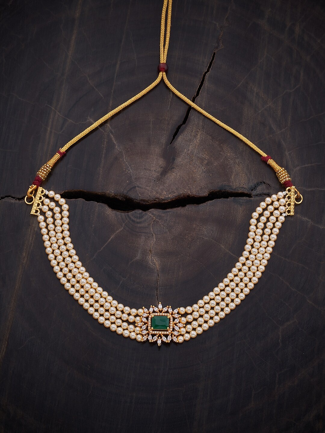 

Kushal's Fashion Jewellery 92.5 Pure Silver Gold-Plated Necklace