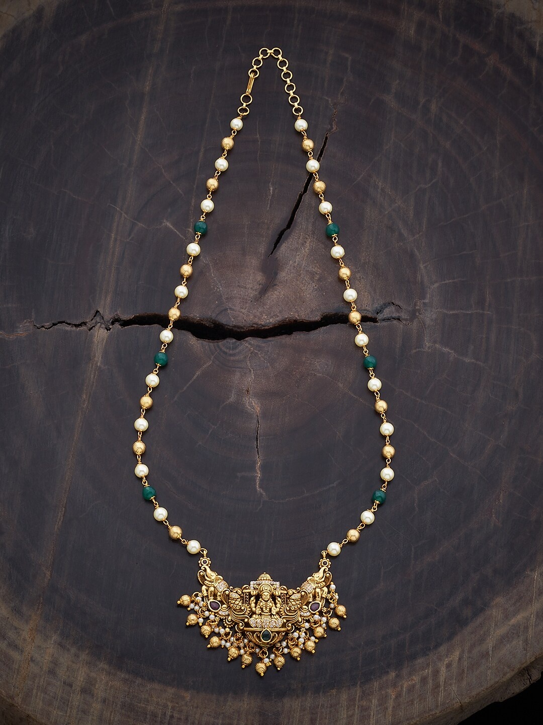 

Kushal's Fashion Jewellery Gold-Plated Antique Necklace