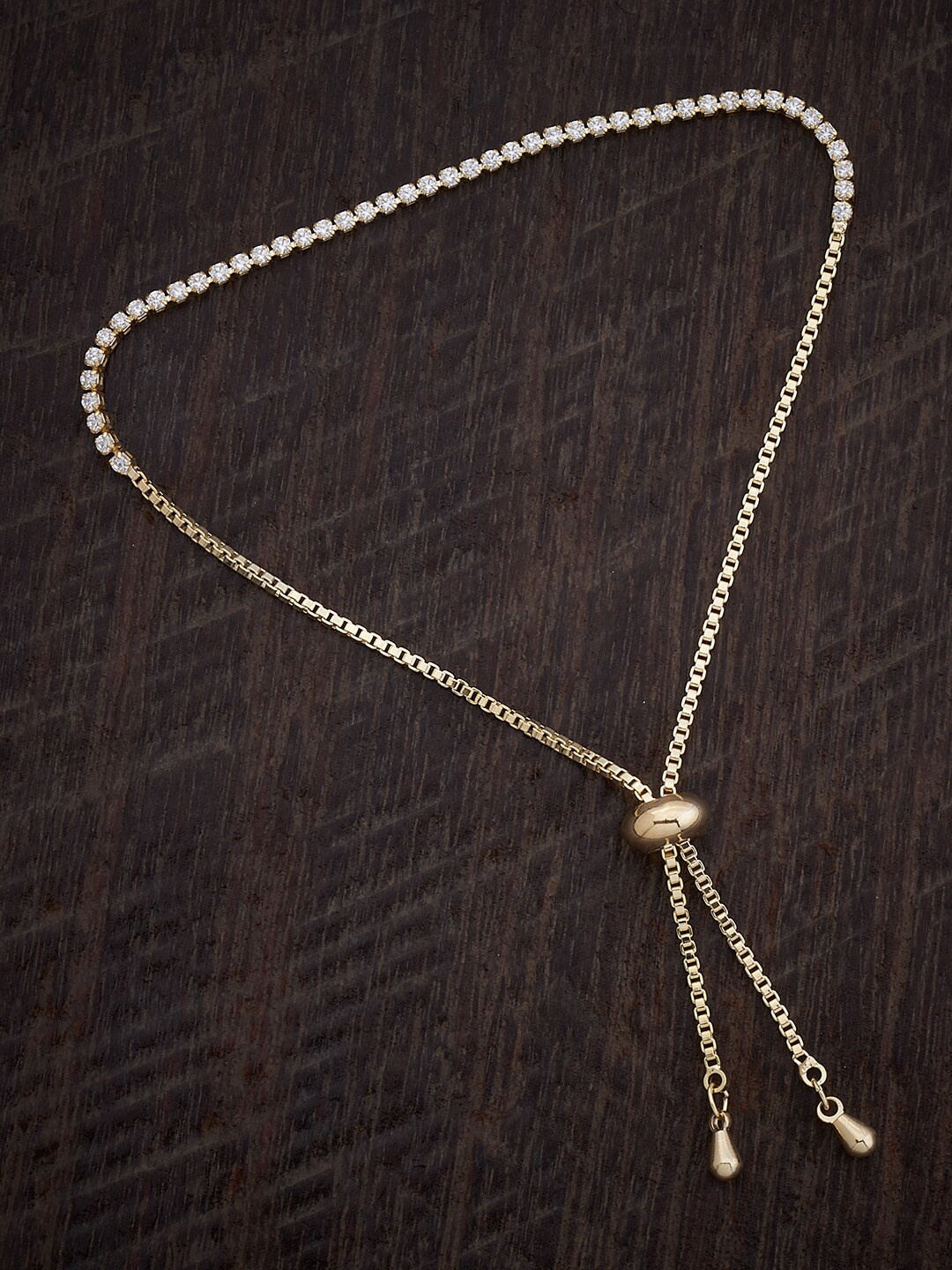 

Kushal's Fashion Jewellery Gold-Plated CZ Wraparound Bracelet
