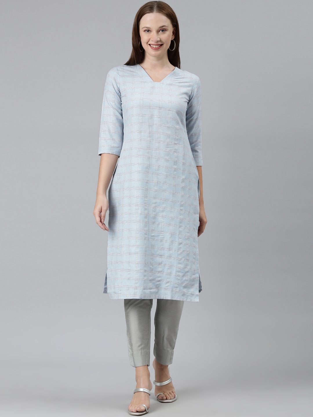 

Shaily Women Gotta Patti Kurta, Blue