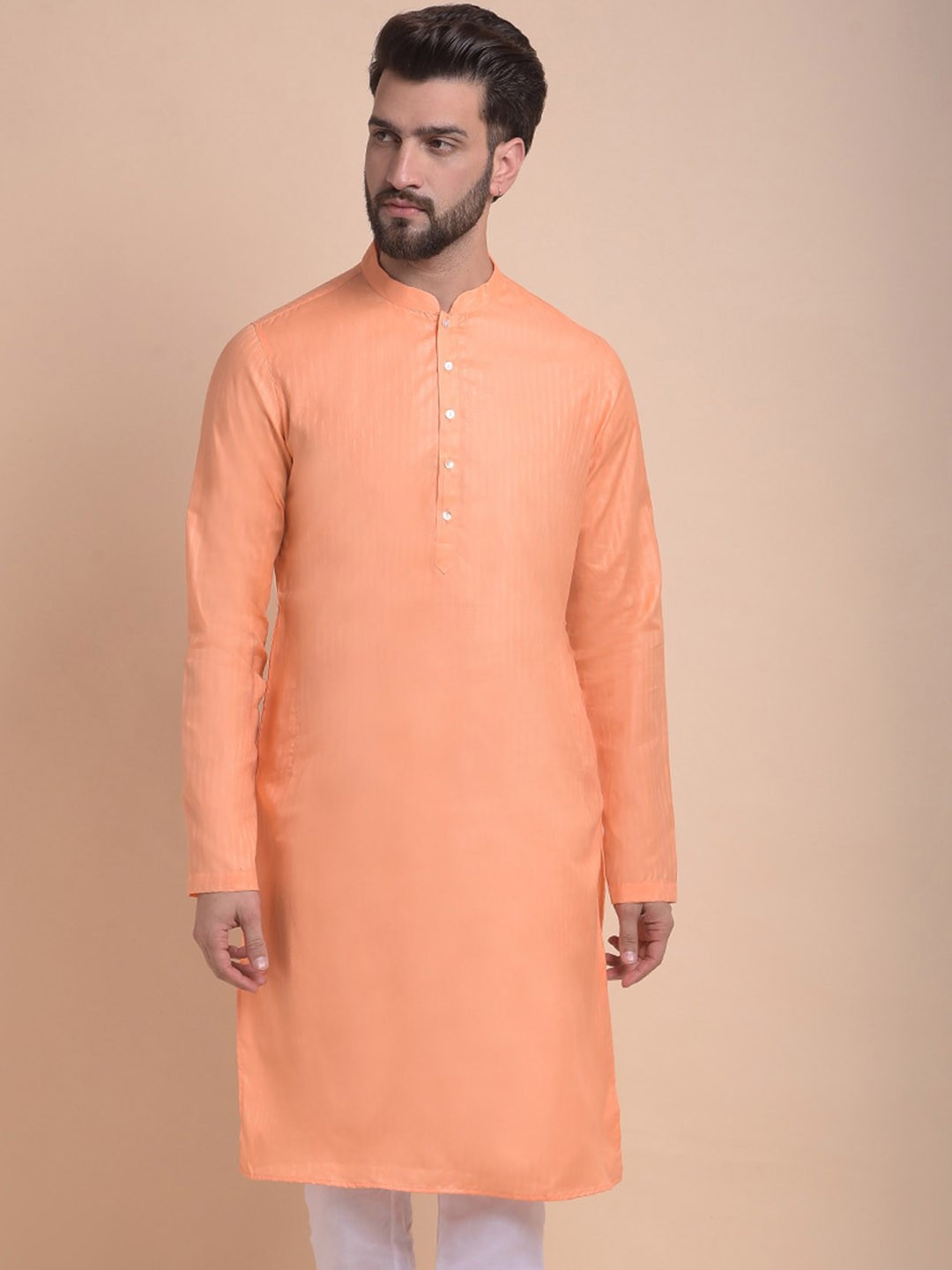 

Anouk Men Thread Work Kurta, Orange