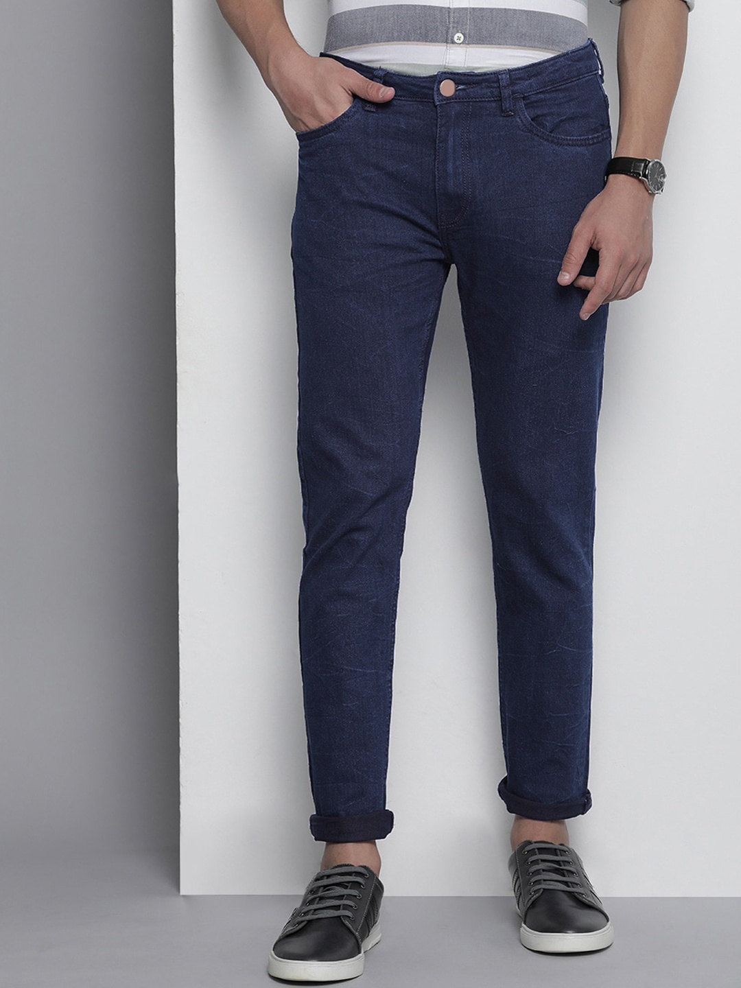

Xee Men Comfort Slim Fit Stretchable Jeans, Navy blue
