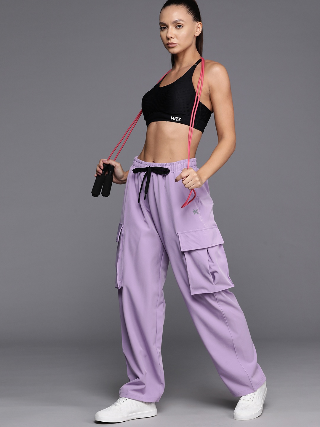 

HRX by Hrithik Roshan Rapid-Dry Training Track Pants, Lavender