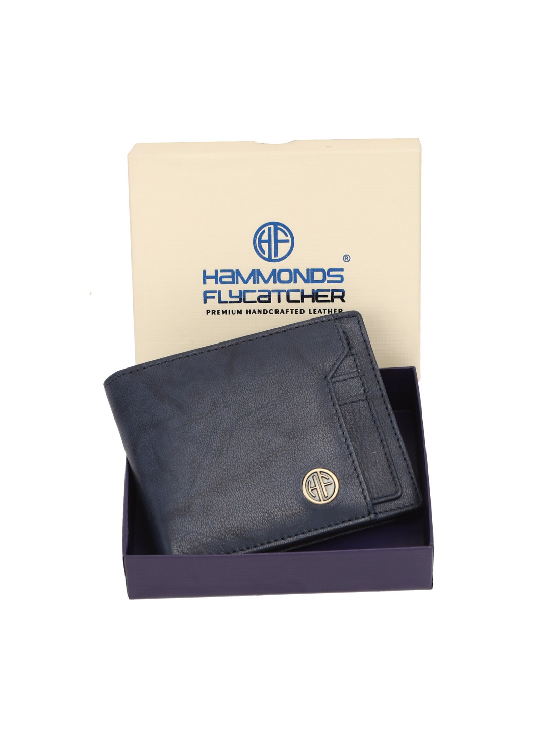 

HAMMONDS FLYCATCHER Men Abstract Printed Leather Two Fold Wallet, Blue