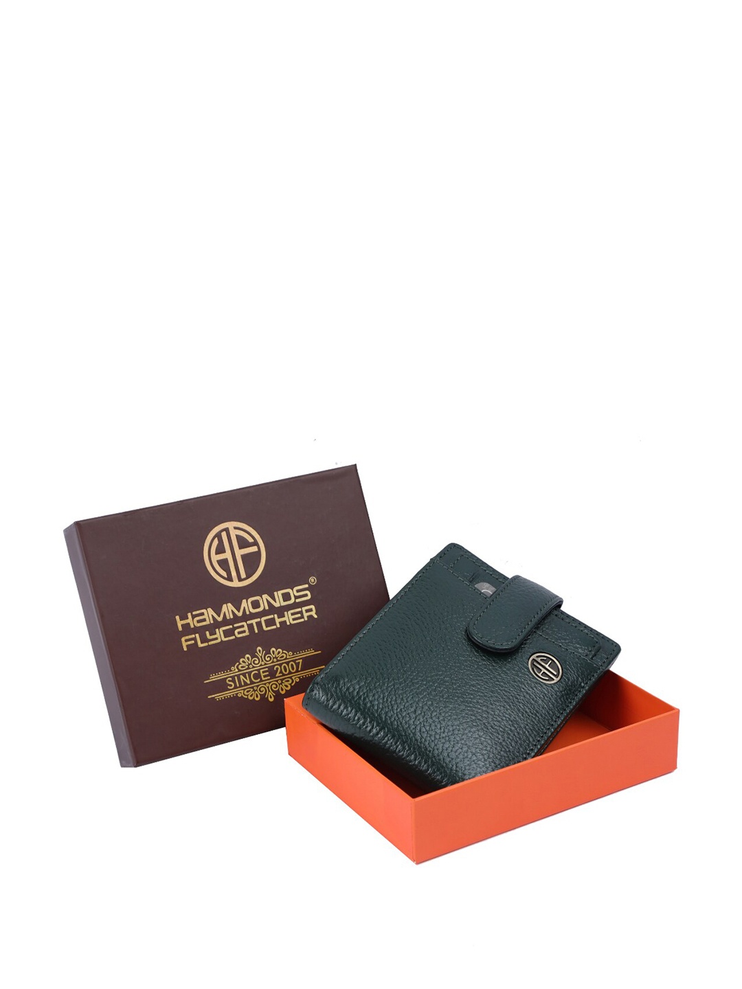

HAMMONDS FLYCATCHER Men Textured Leather Two Fold Wallet, Green