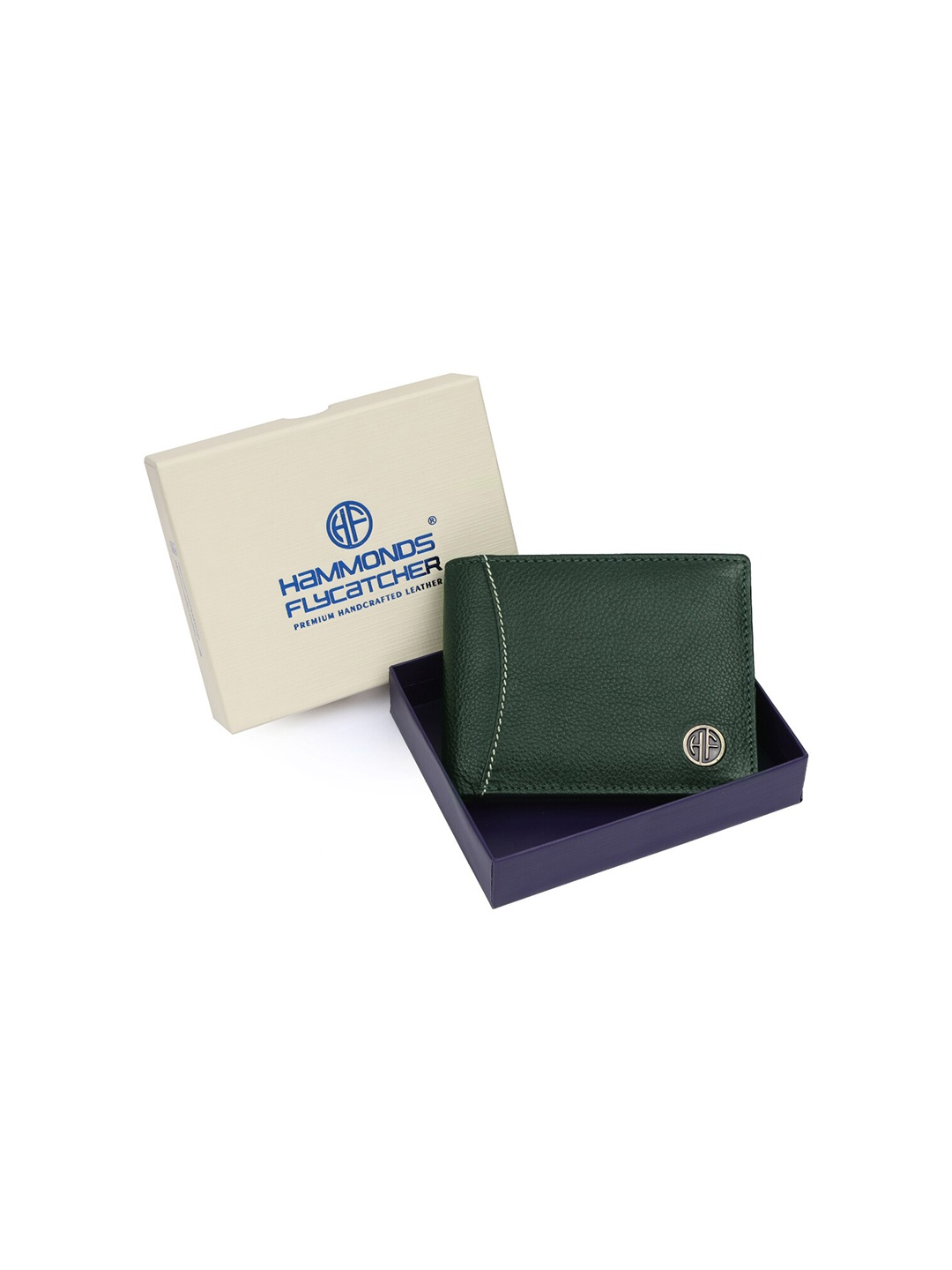 

HAMMONDS FLYCATCHER Men Textured RFID Leather Two Fold Wallet, Green