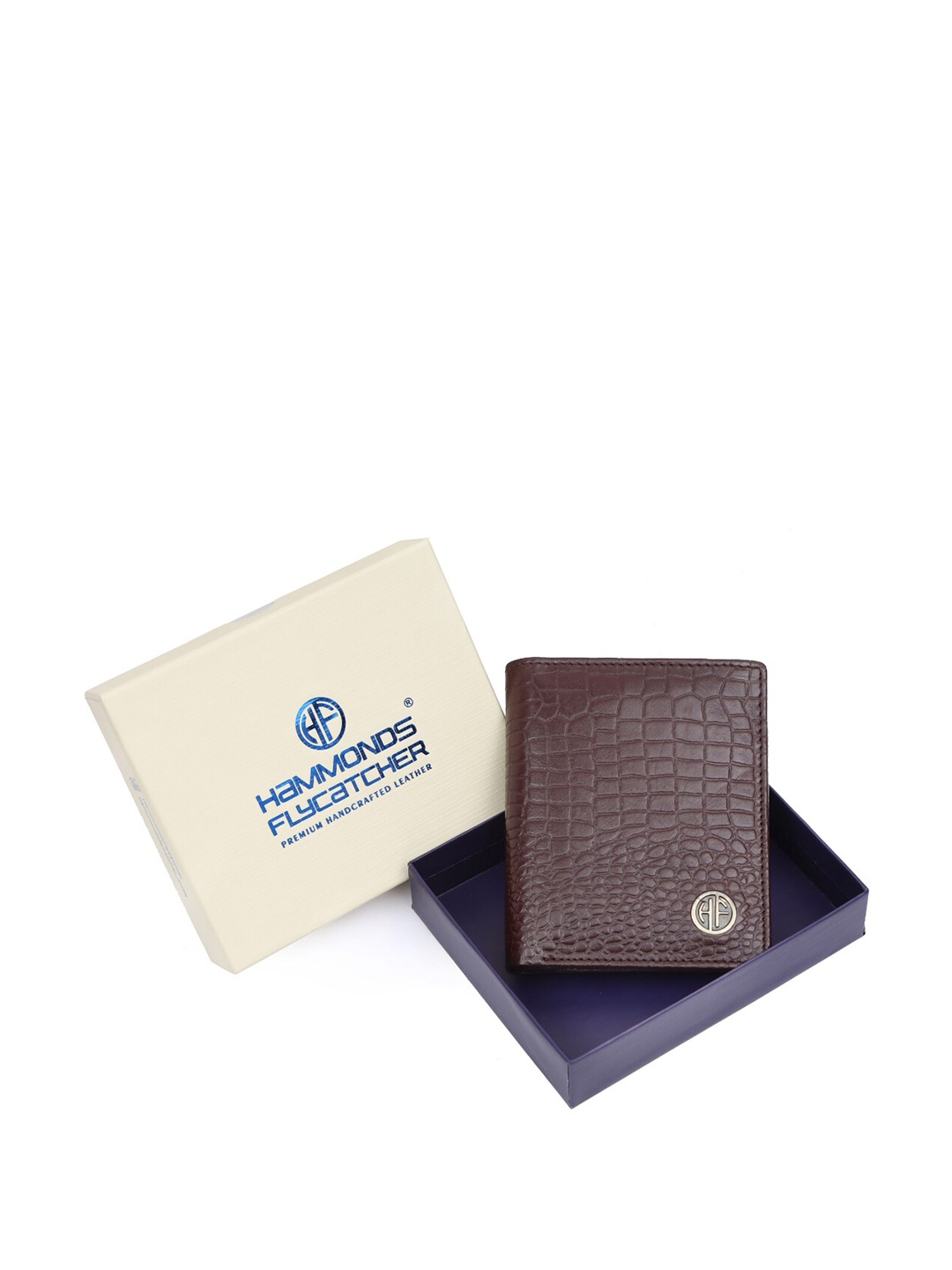 

HAMMONDS FLYCATCHER Men Textured Leather Two Fold Wallet, Brown