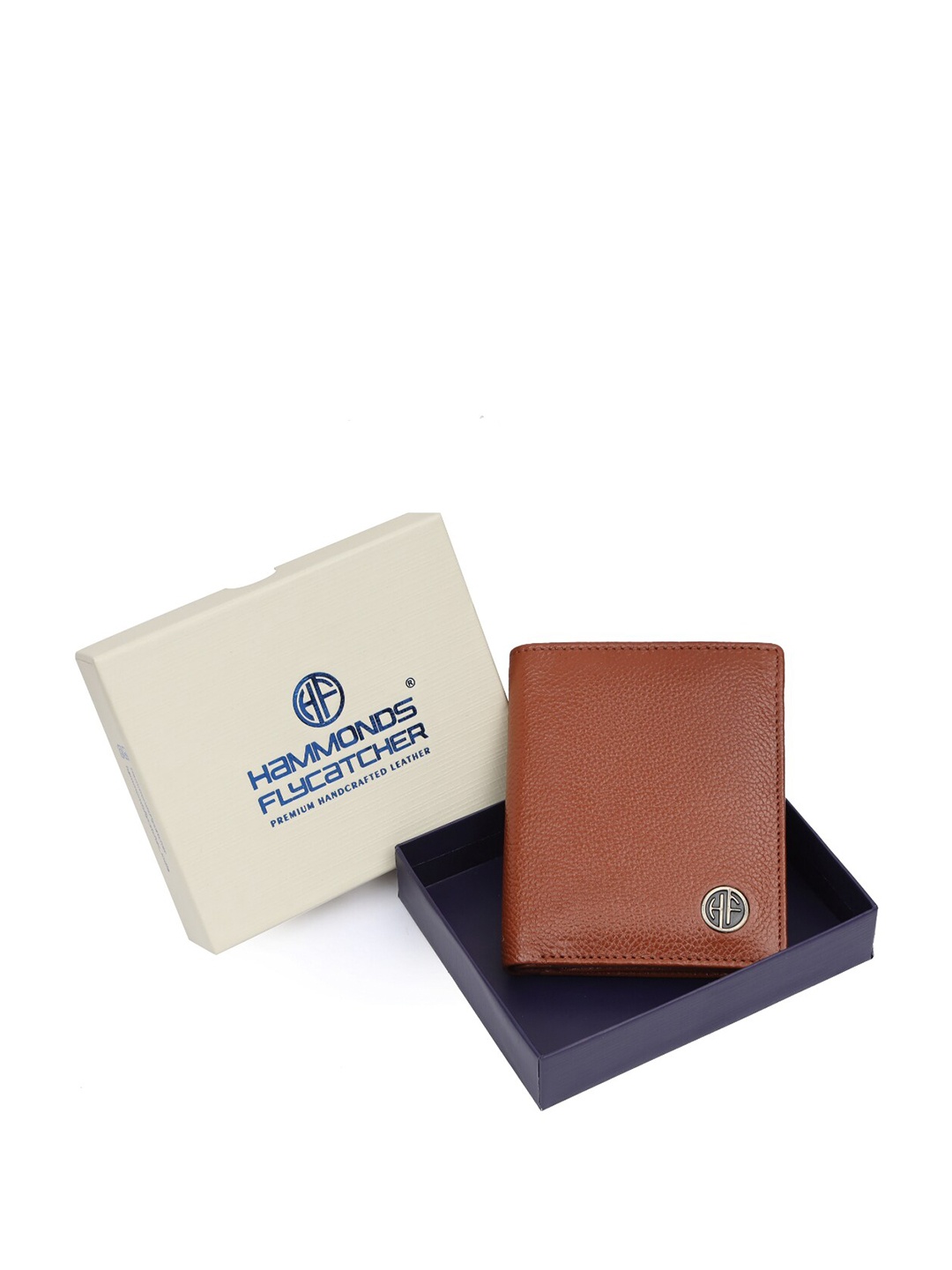 

HAMMONDS FLYCATCHER Men Textured Leather Two Fold Wallet, Brown