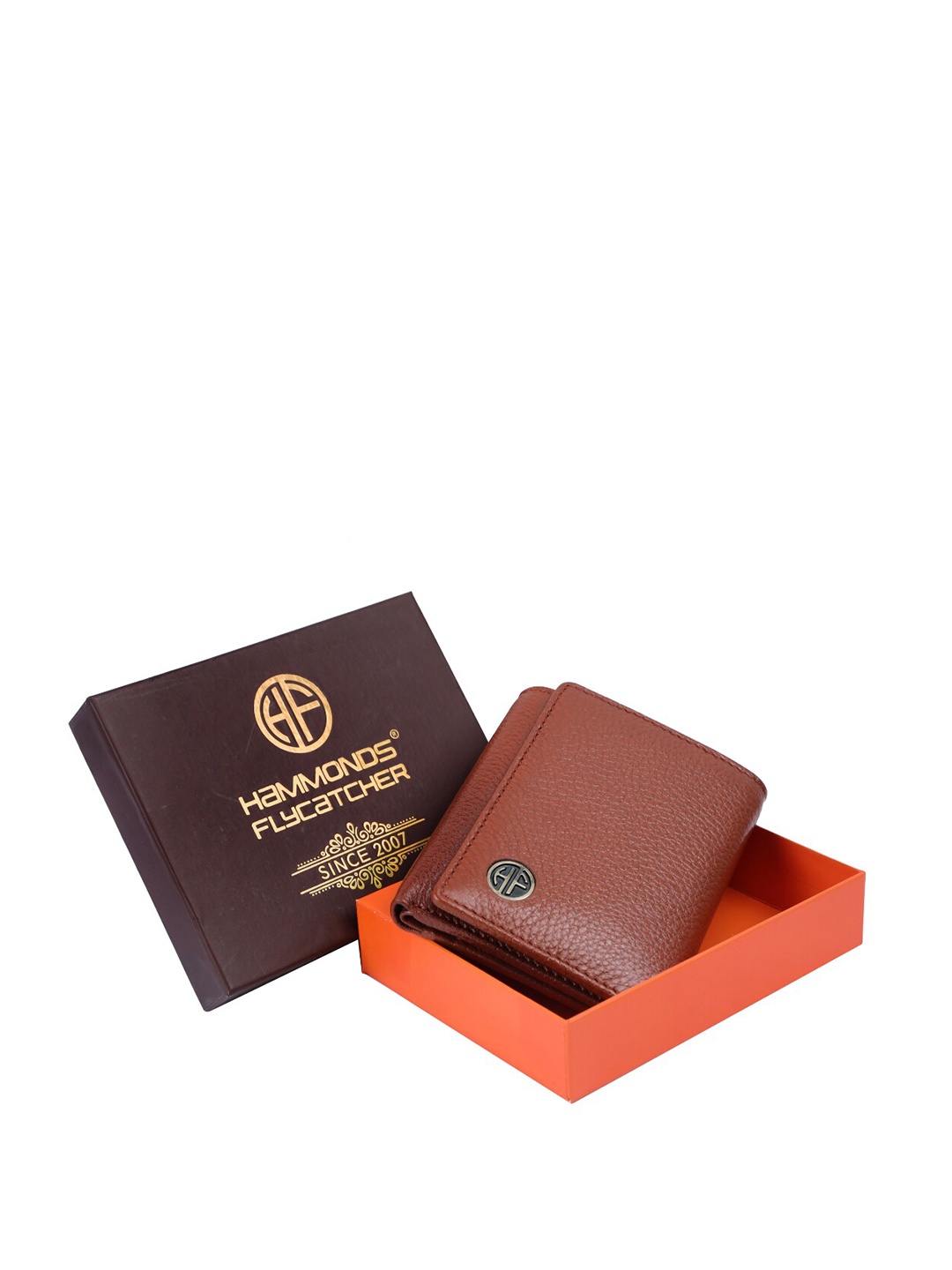 

HAMMONDS FLYCATCHER Men Leather Three Fold Wallet, Tan