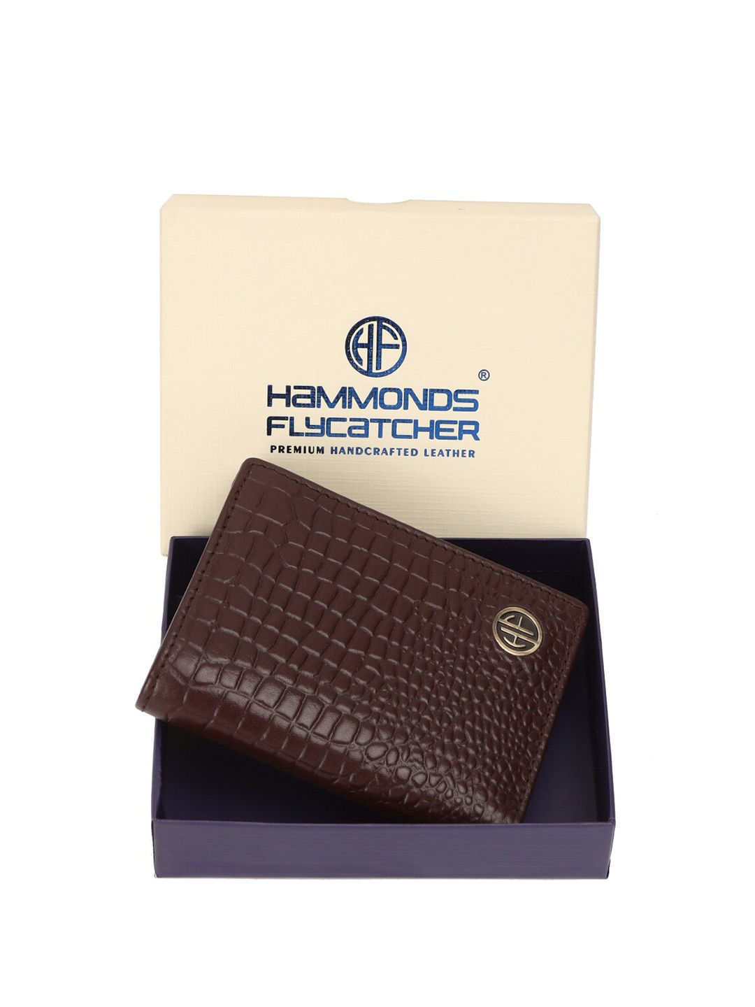 

HAMMONDS FLYCATCHER Textured RFID Genuine Leather Three Fold Wallet, Brown
