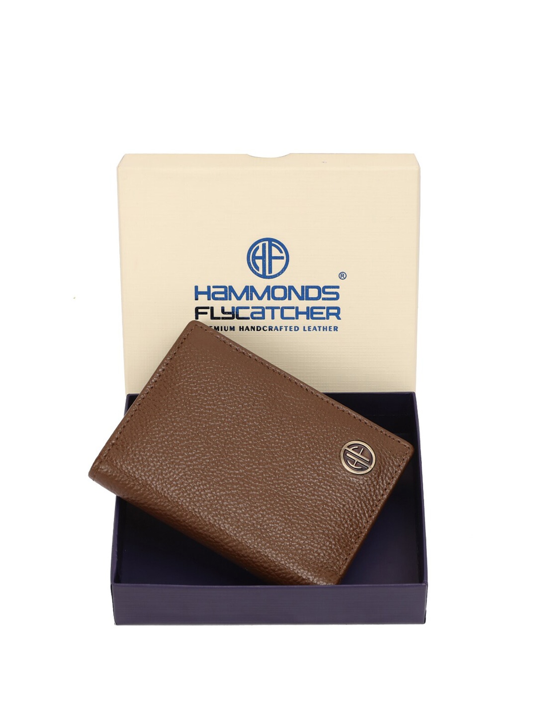 

HAMMONDS FLYCATCHER Men Textured Leather Two Fold Wallet, Brown