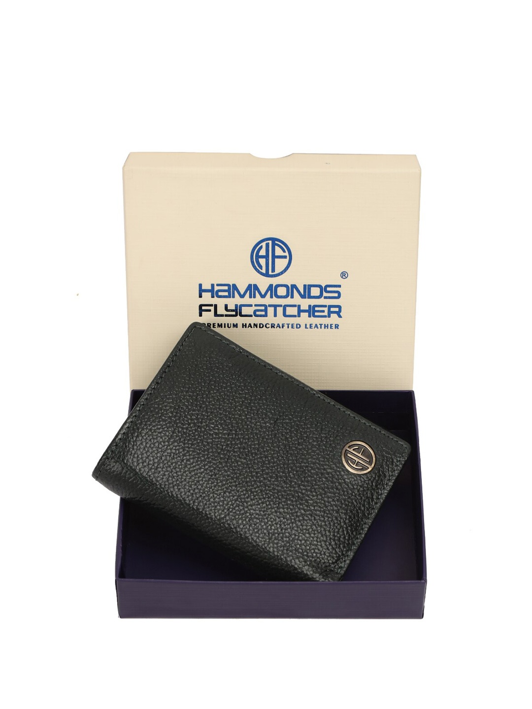 

HAMMONDS FLYCATCHER Textured RFID Genuine Leather Three Fold Wallet, Green