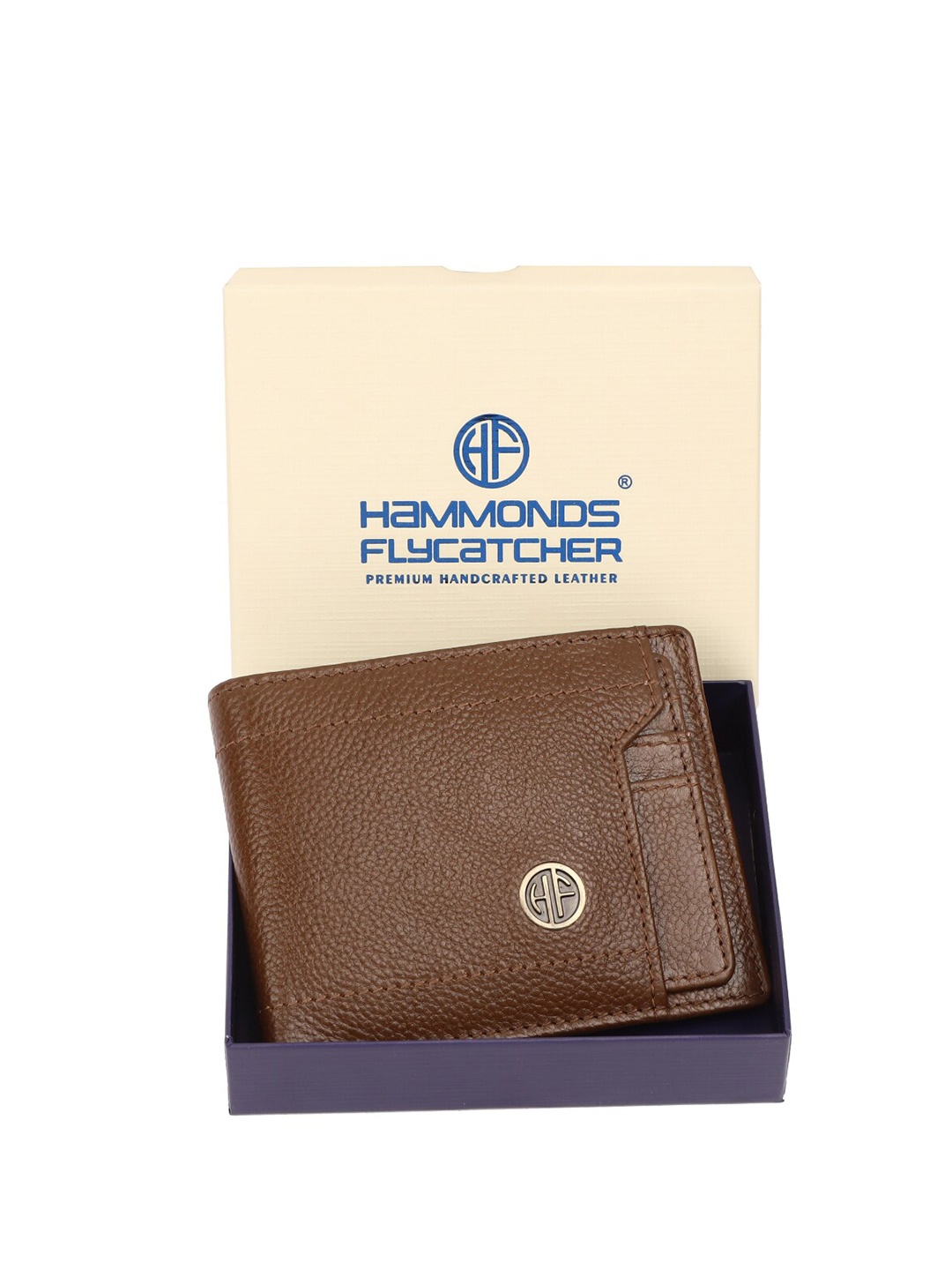 

HAMMONDS FLYCATCHER Men Textured Leather Two Fold Wallet, Brown
